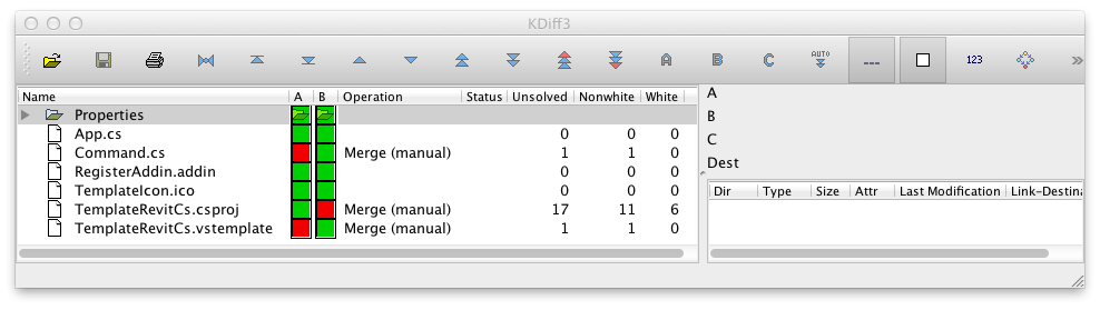 Modified files