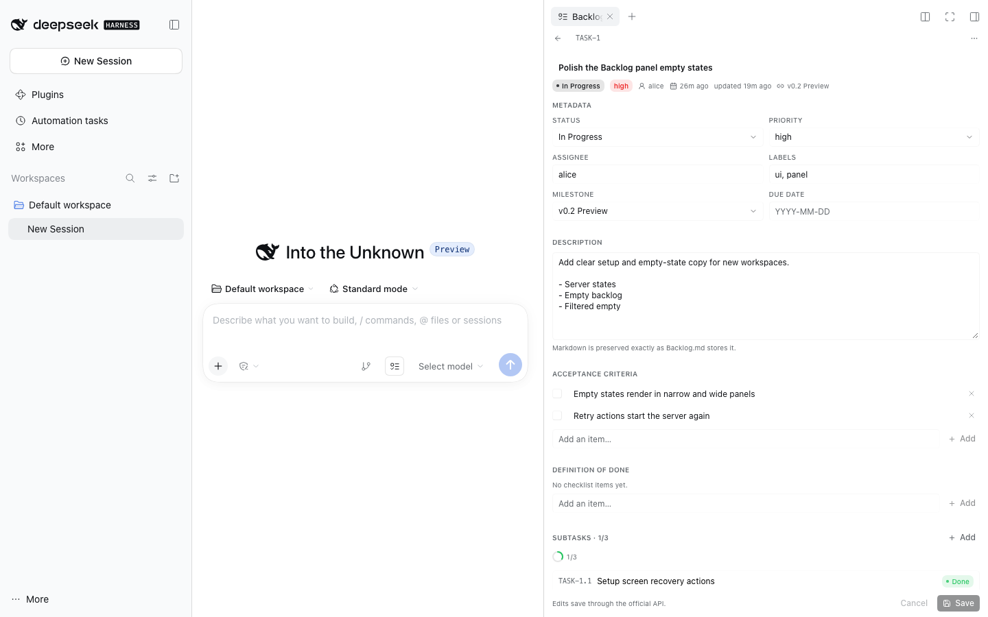 Task details