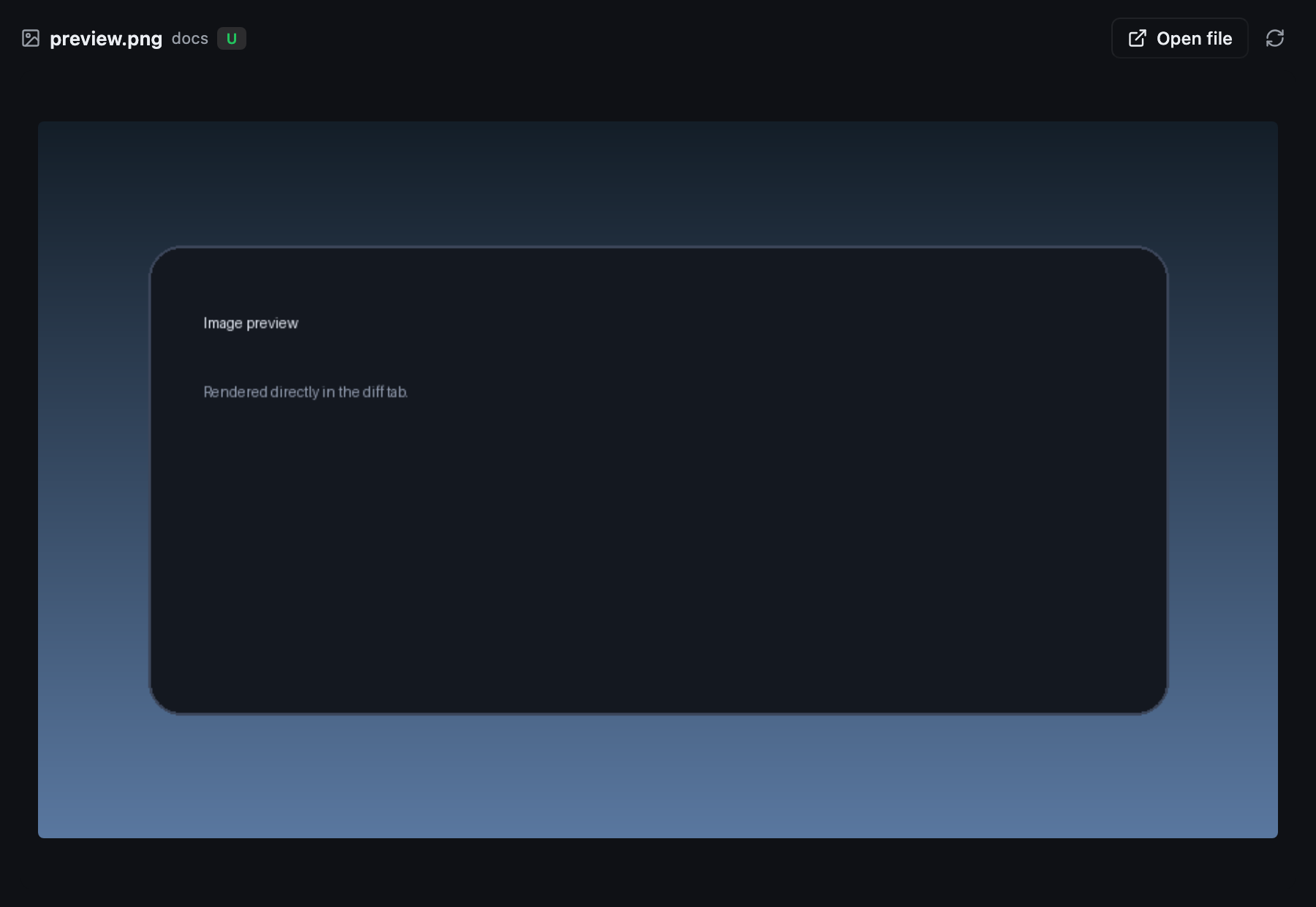 Image preview inside the diff panel
