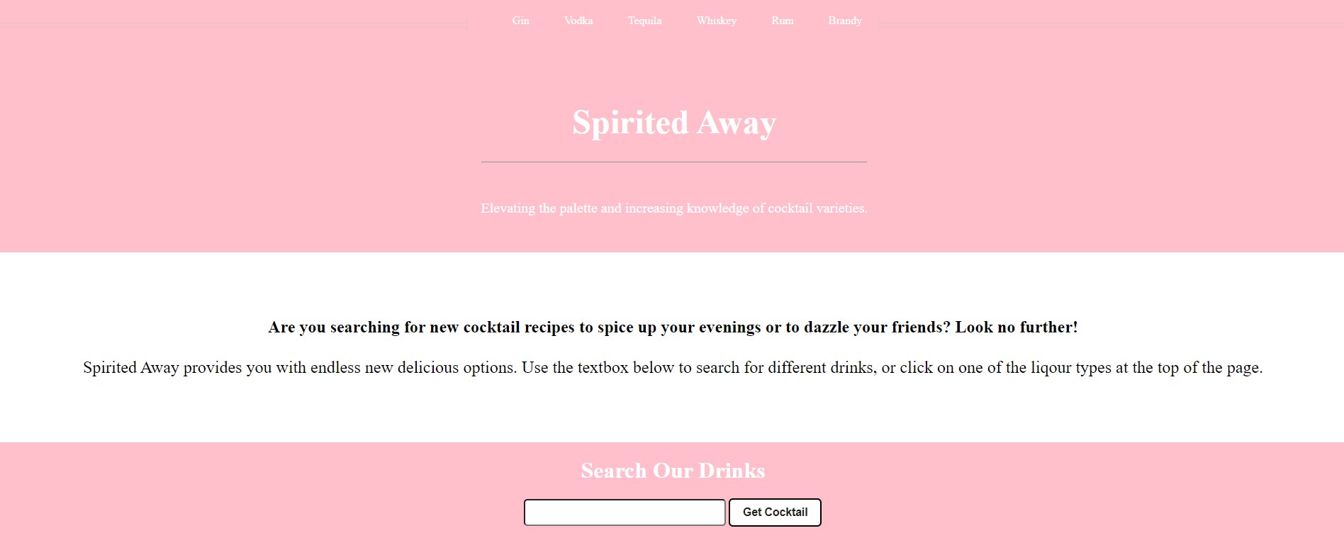 photo of spirited away website