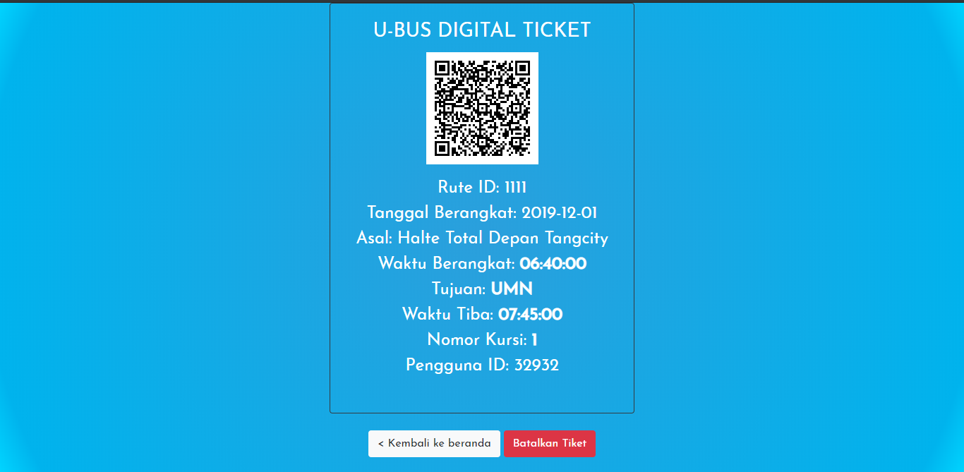 Digital Ticket