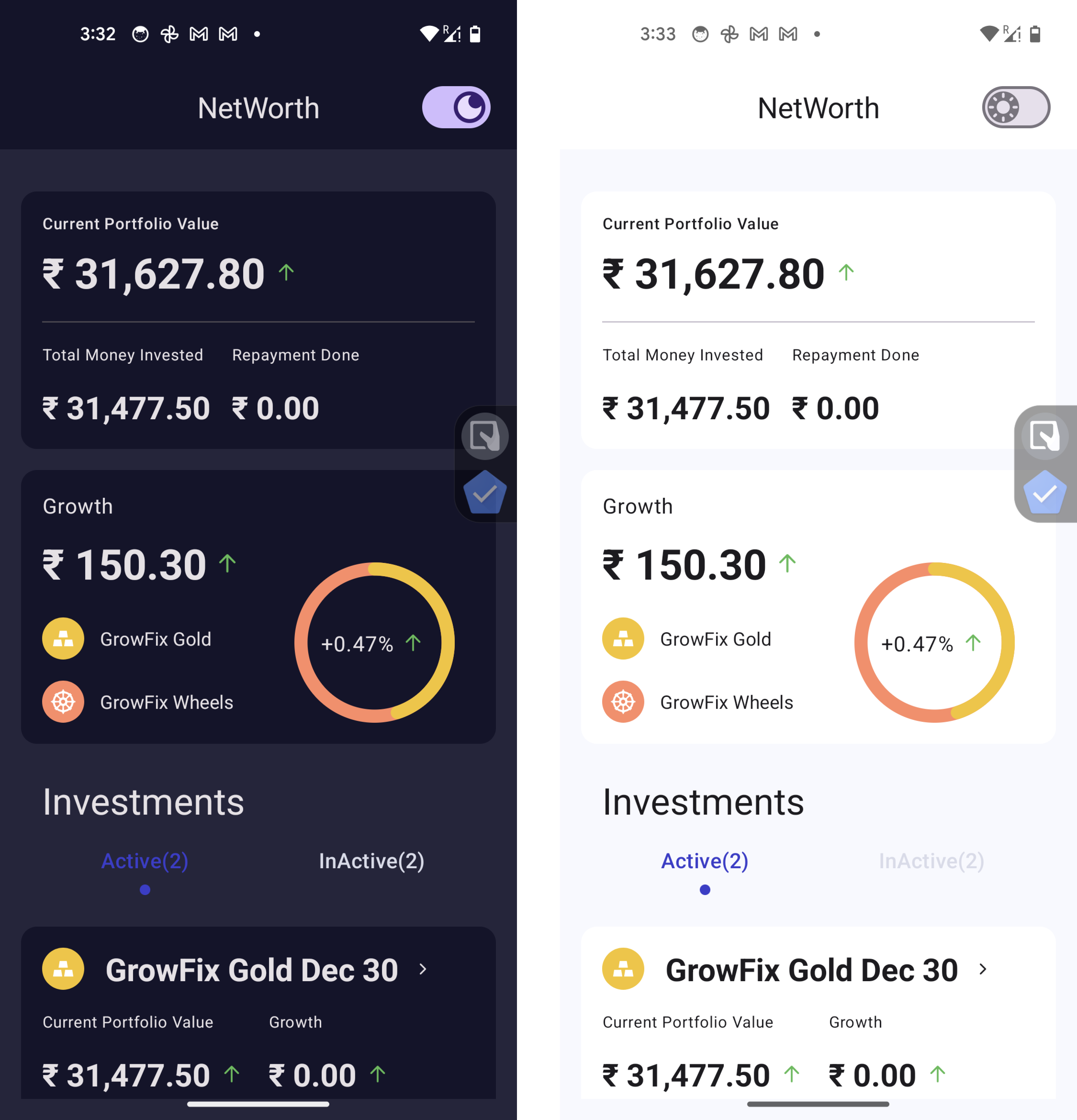 NetWorth Android iOS sample