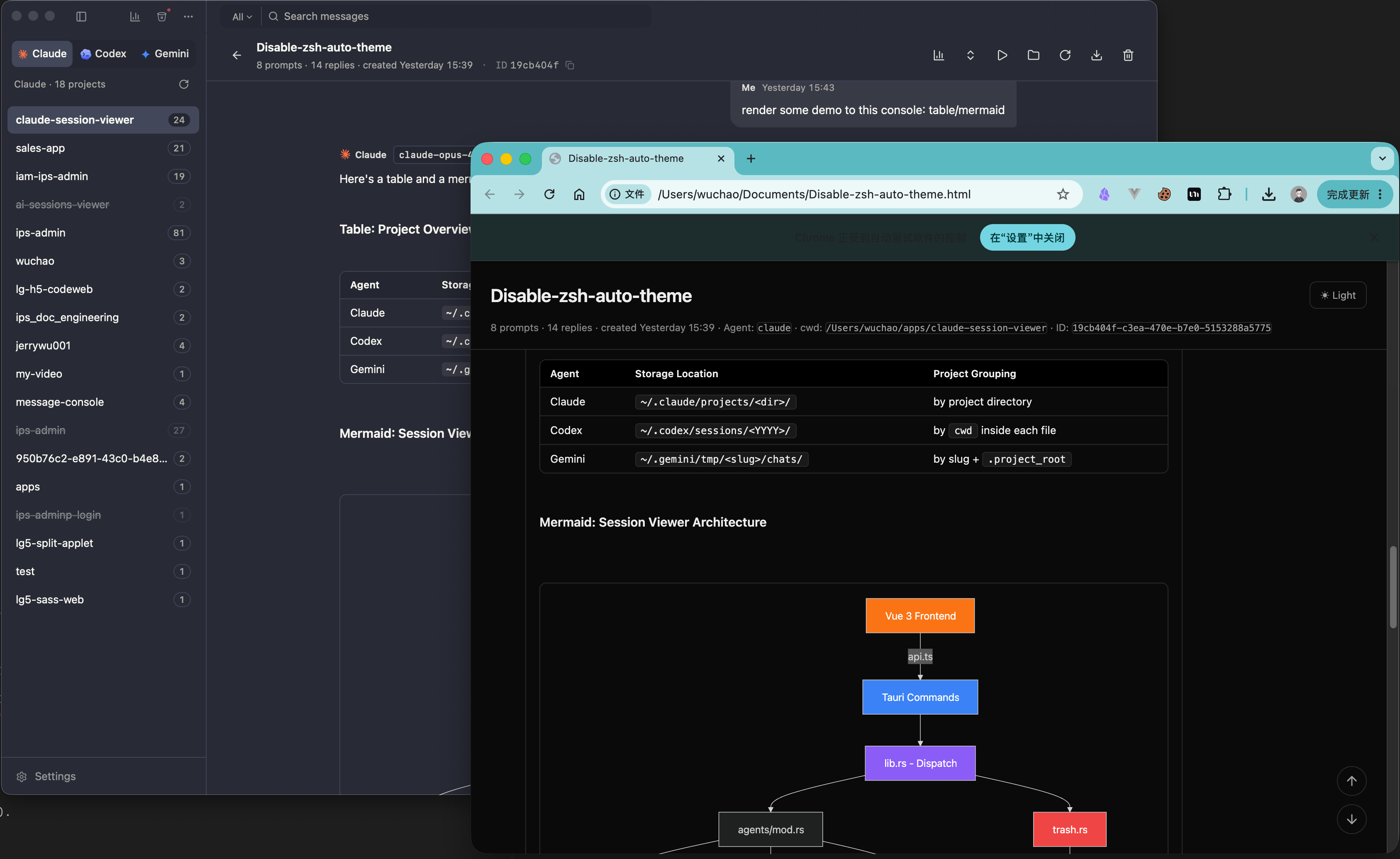 エクスポート HTML のプレビュー