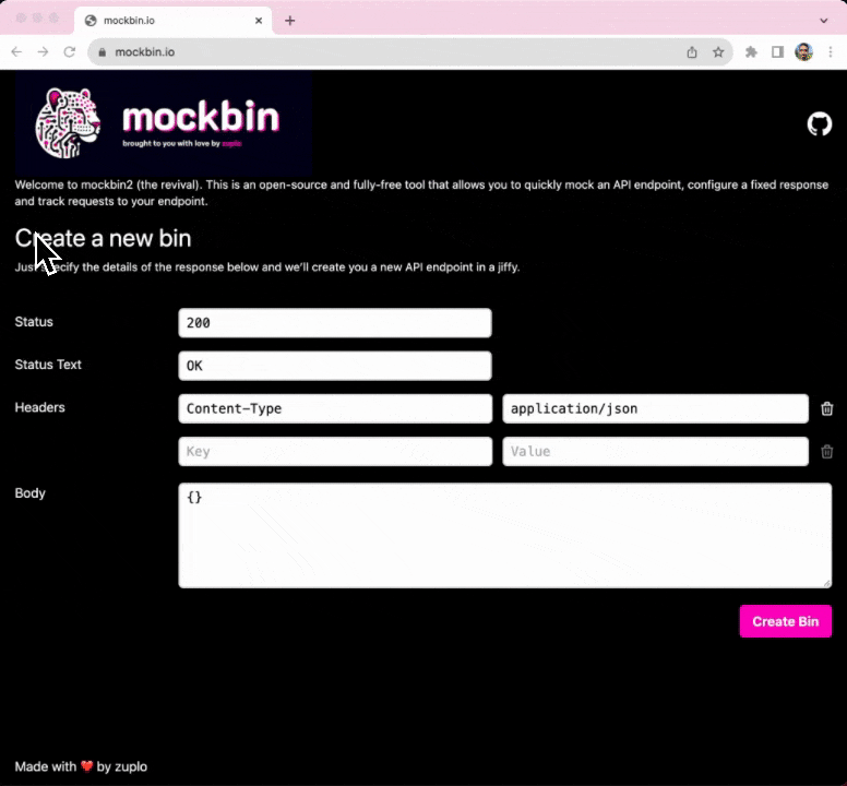 How mockbin works