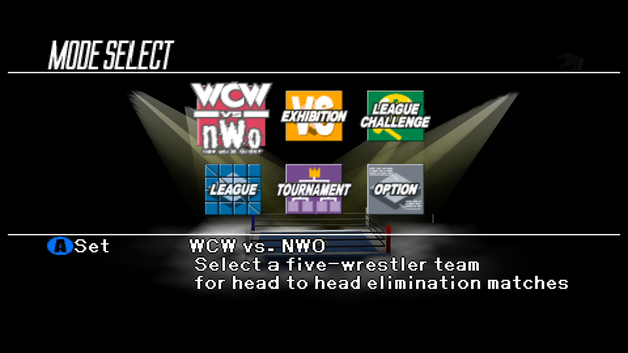 Mode select menu