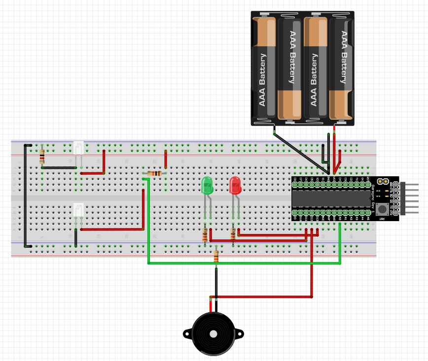 Figure 4 - Electrical scheme assembled in protoboard