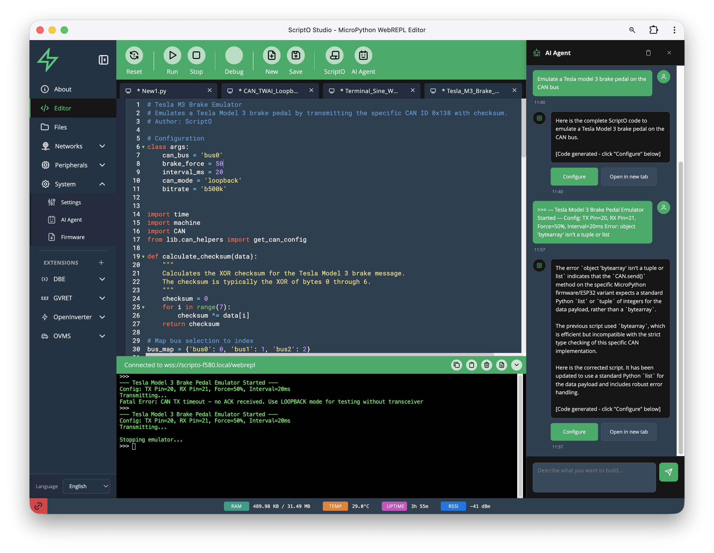ScriptO Studio Editor
