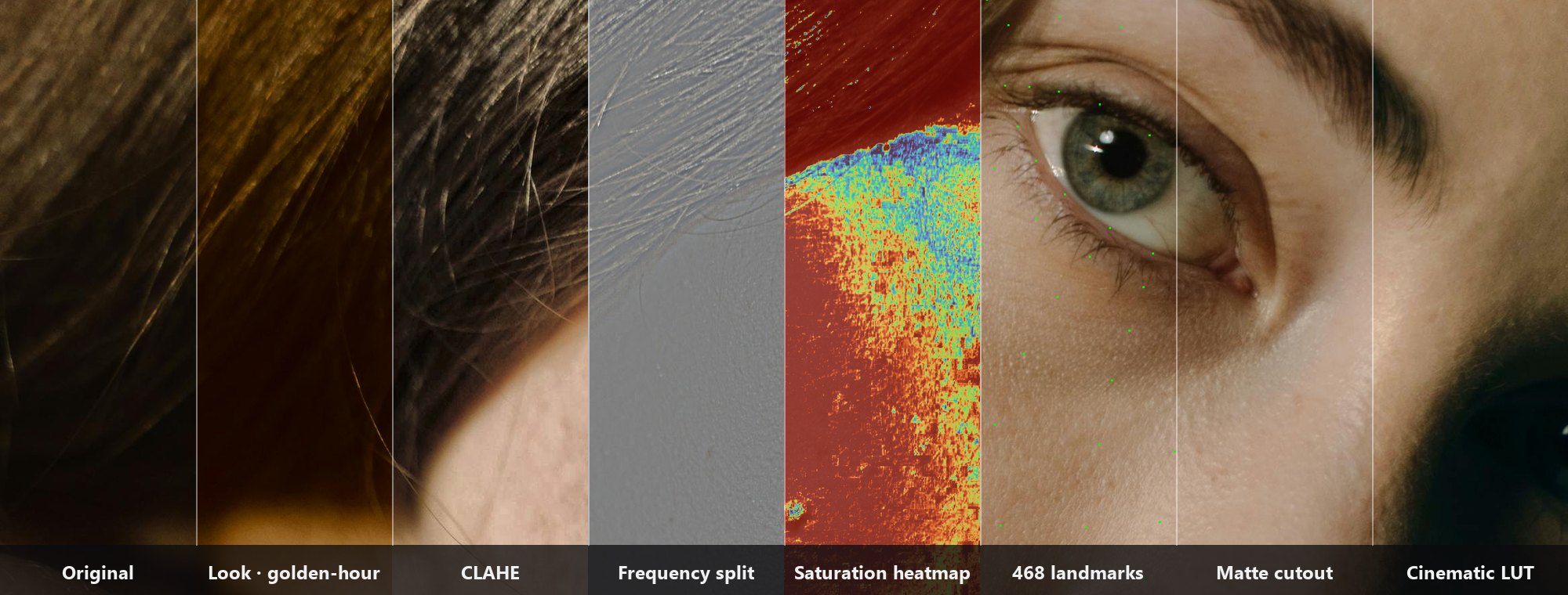 One portrait through eight PixelPro nodes