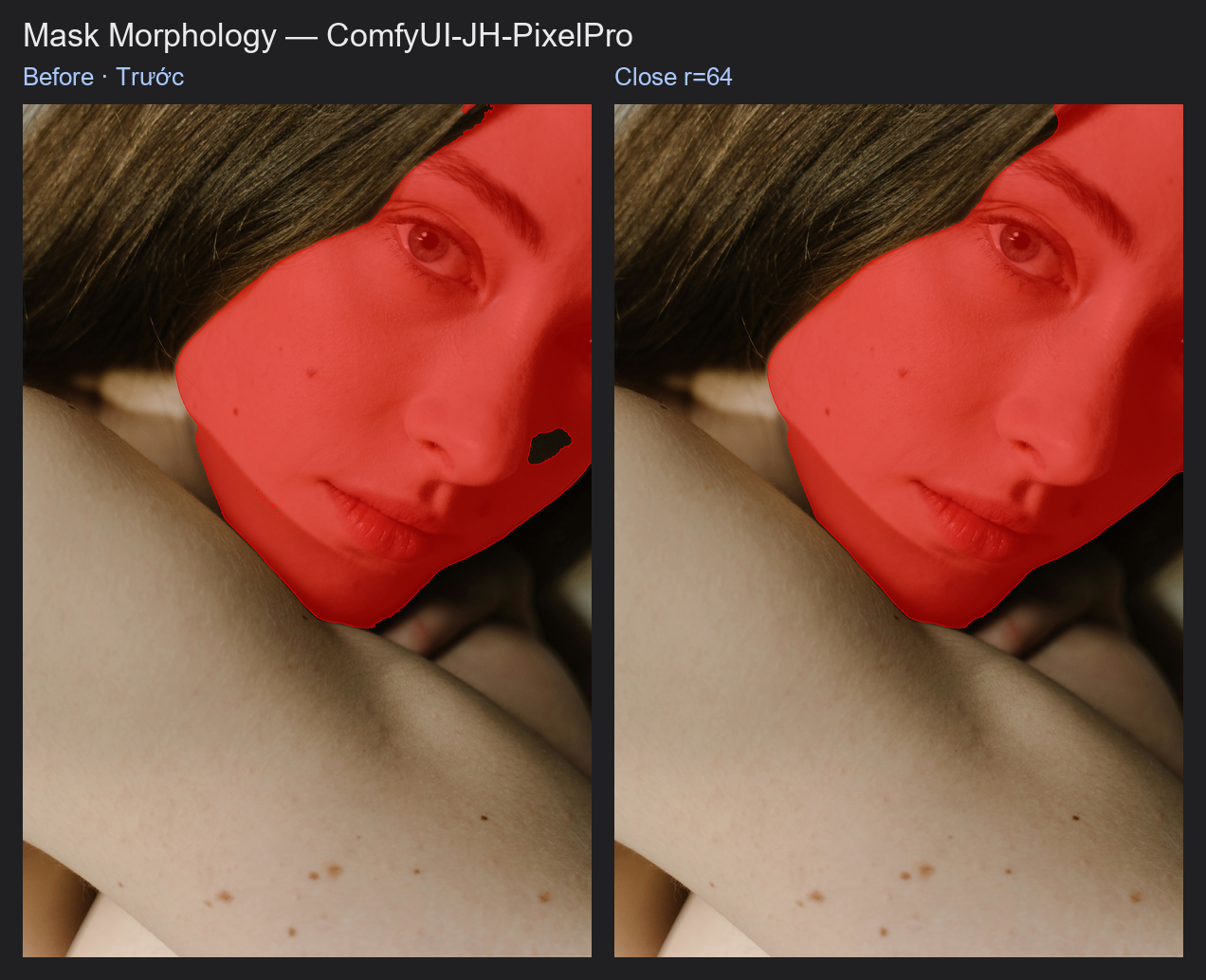 Kết quả: Workflow mẫu Mask Morphology