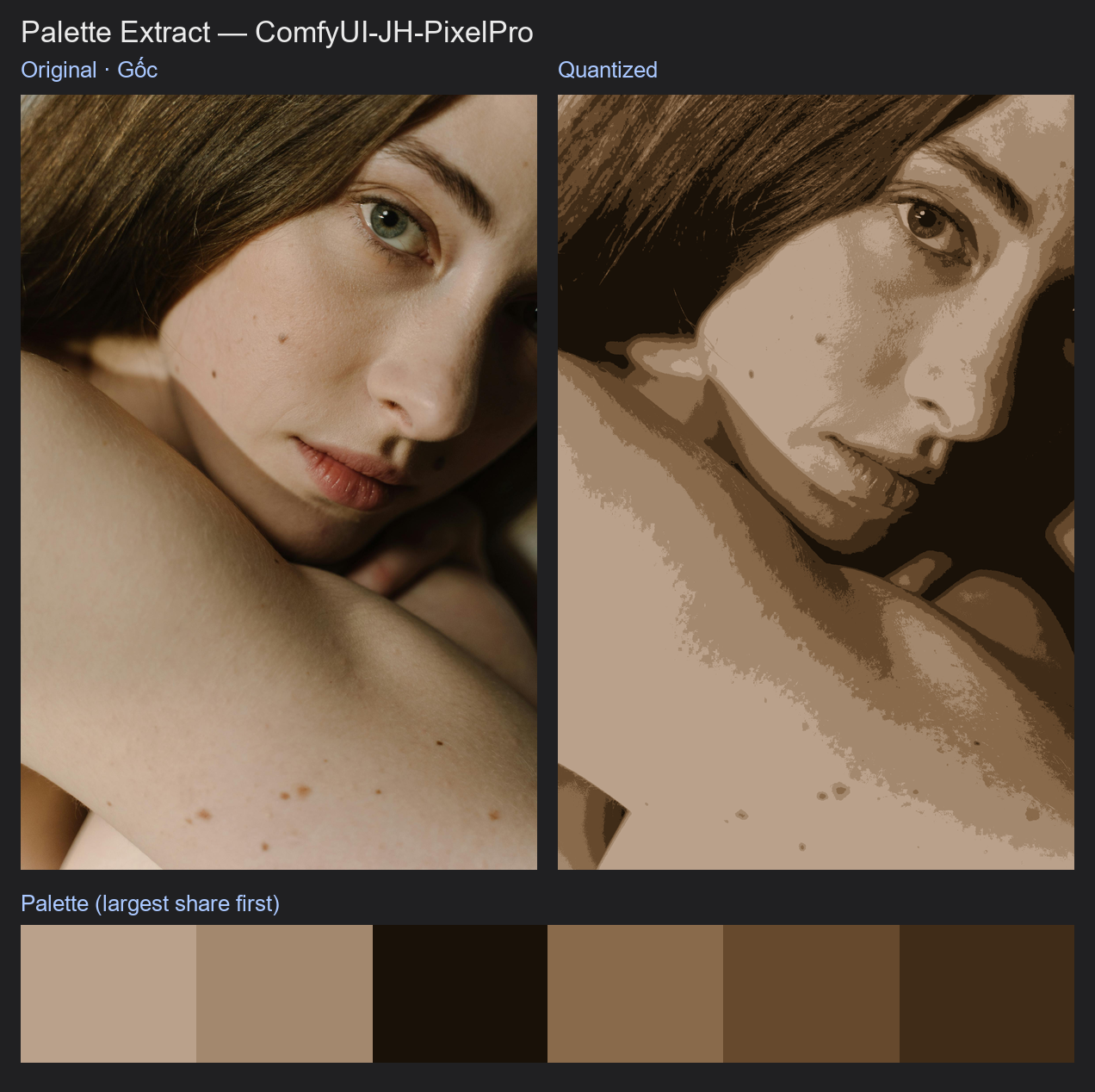 Result: Palette Extract example workflow