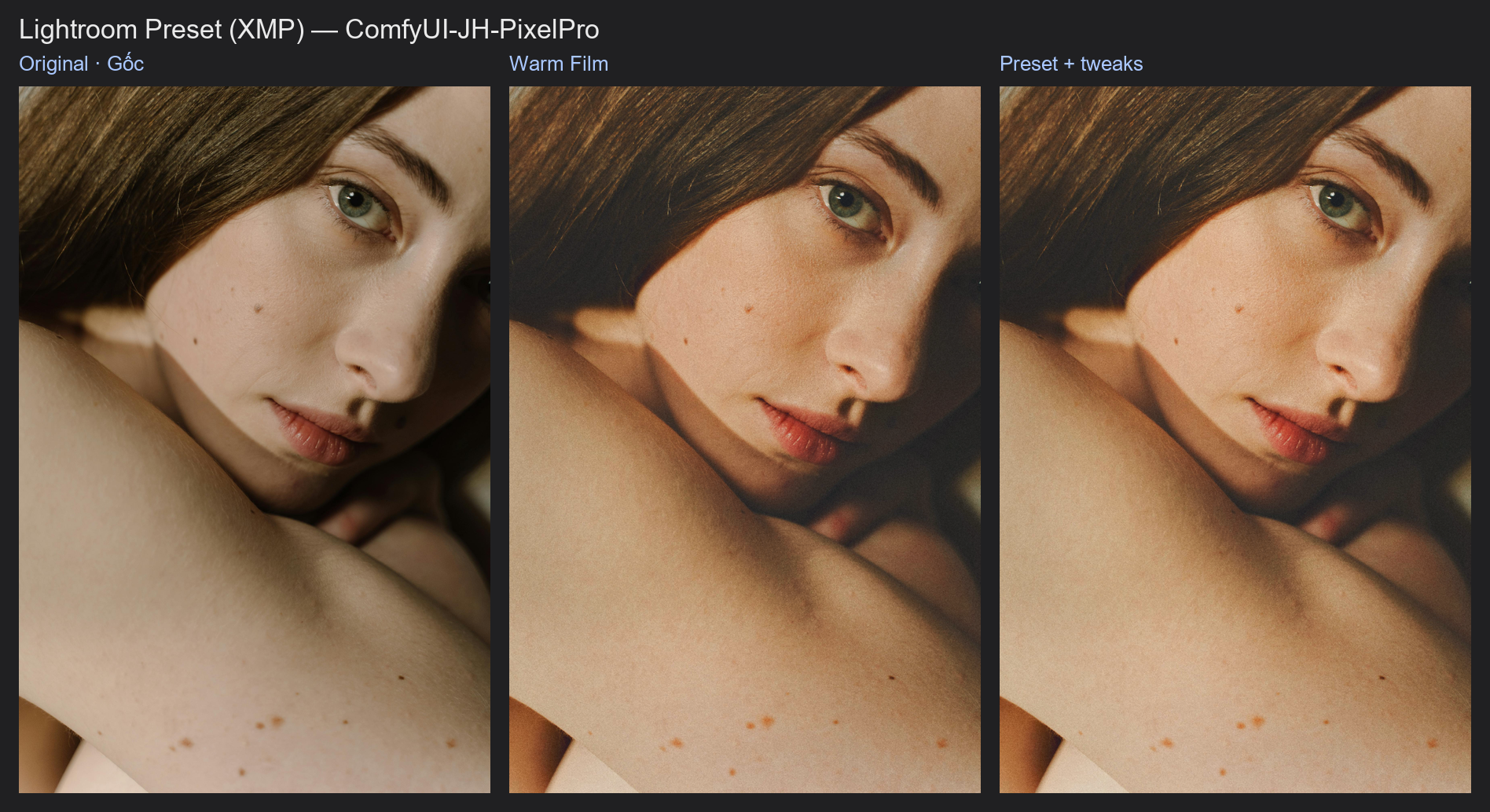 Result: Lightroom Preset example workflow