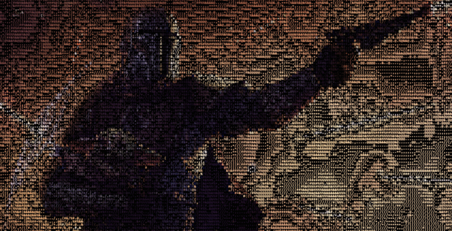 Mando Image in ASCII
