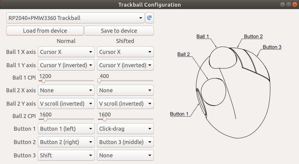 Configuration tool UI screenshot