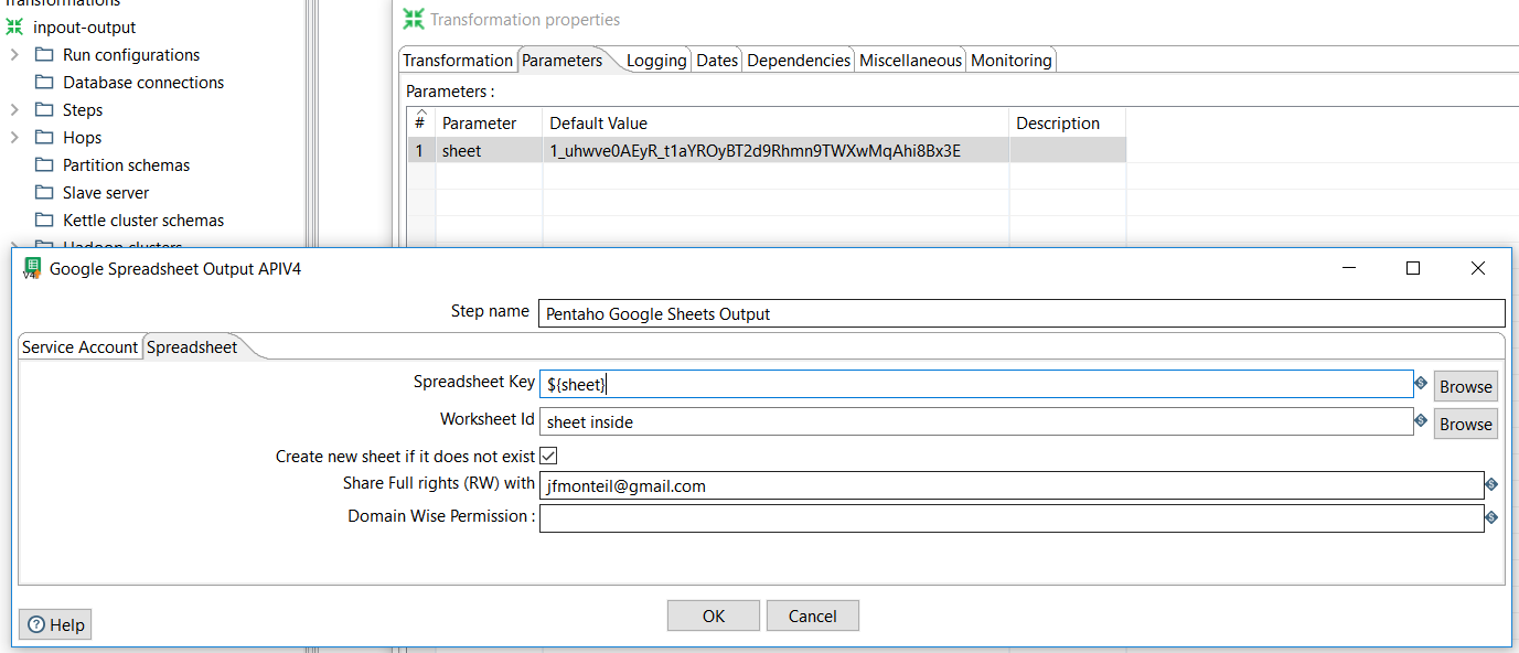 Acessando Documentos no Drive da Google com Pentaho Data Integration