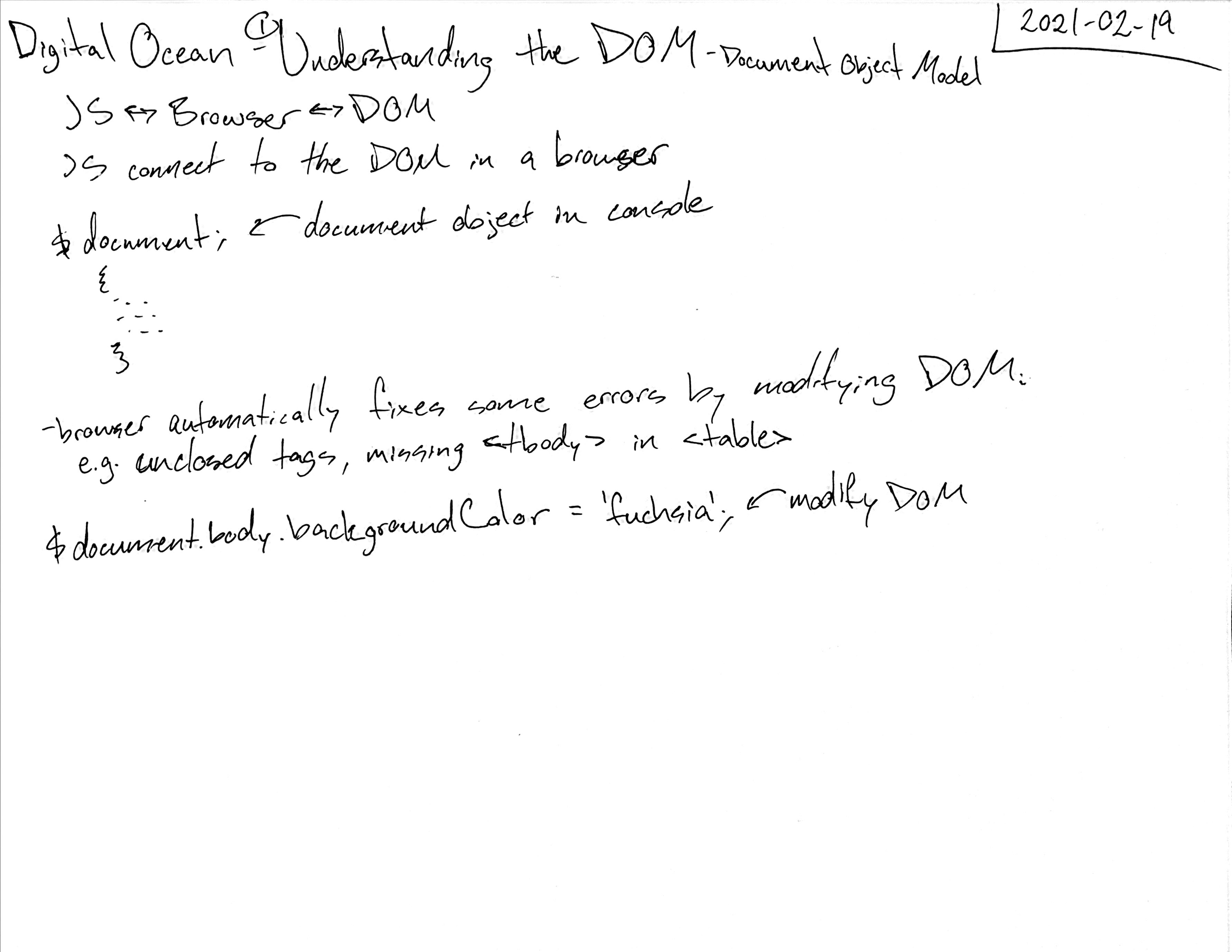 1 intro to dom notes