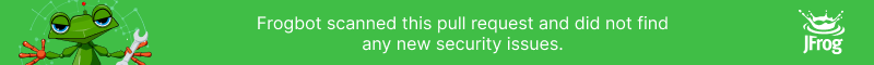 👍 Frogbot scanned this pull request and did not find any new security issues.