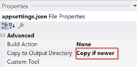 Copy to Output Directory