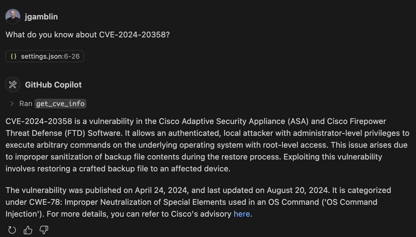CVE-2024-20358 Output