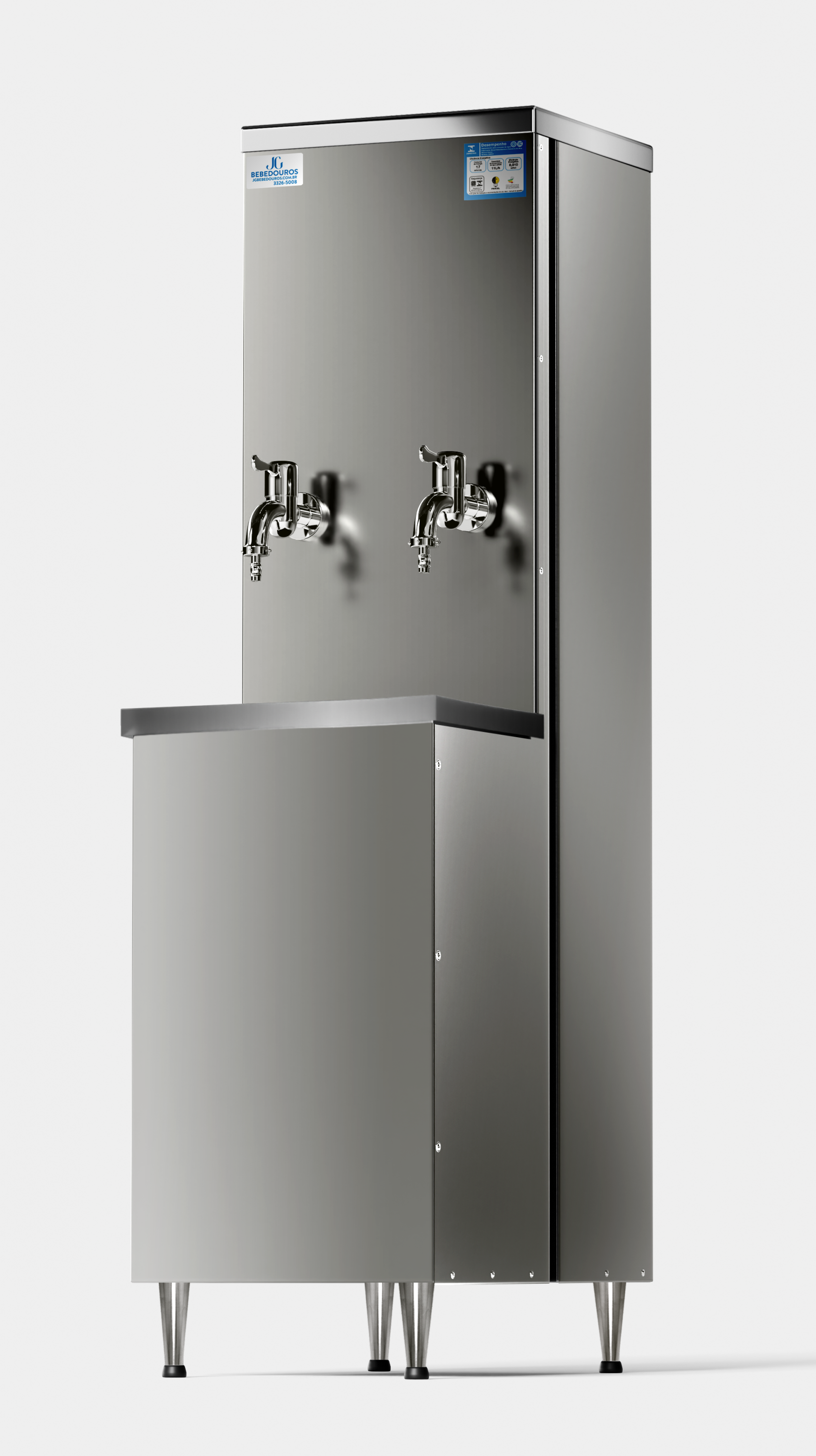 bebedouro 25 e 30 litros inox 2 torneiras industrial