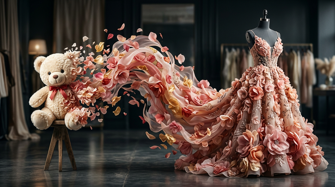 Plush Bloom to Luxury Fashion Elegance