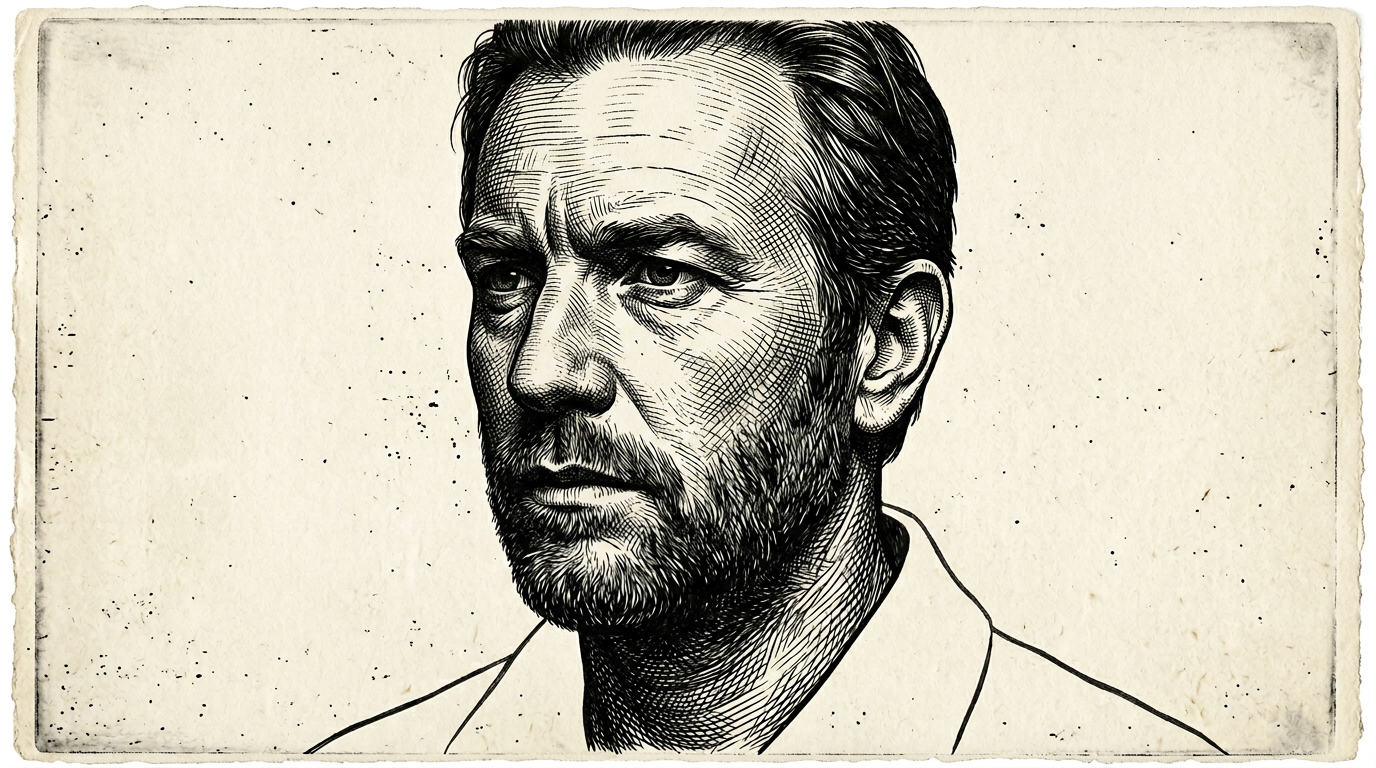 Engraving illustration portrait photo