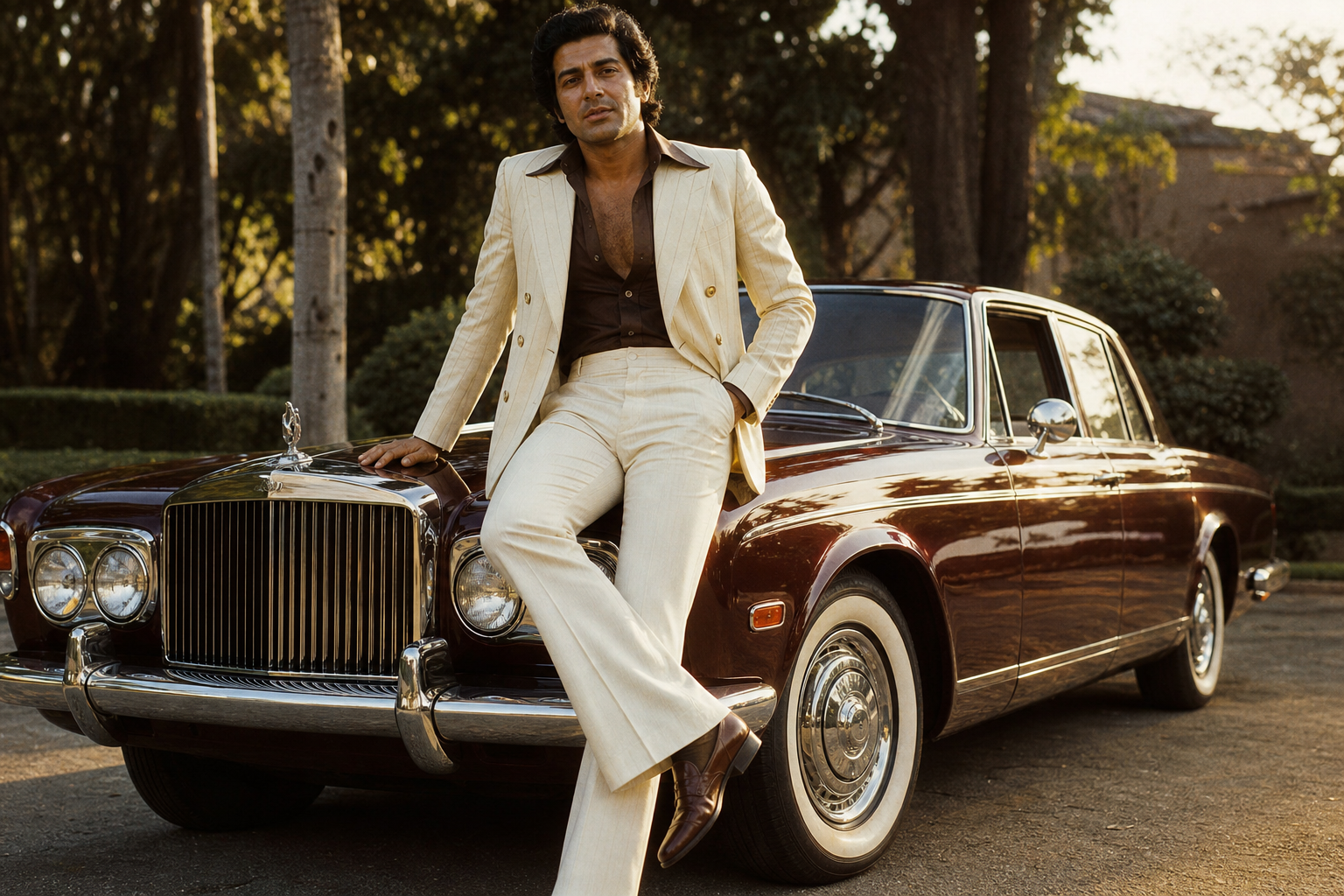 vintage 1970s Bollywood-inspired look