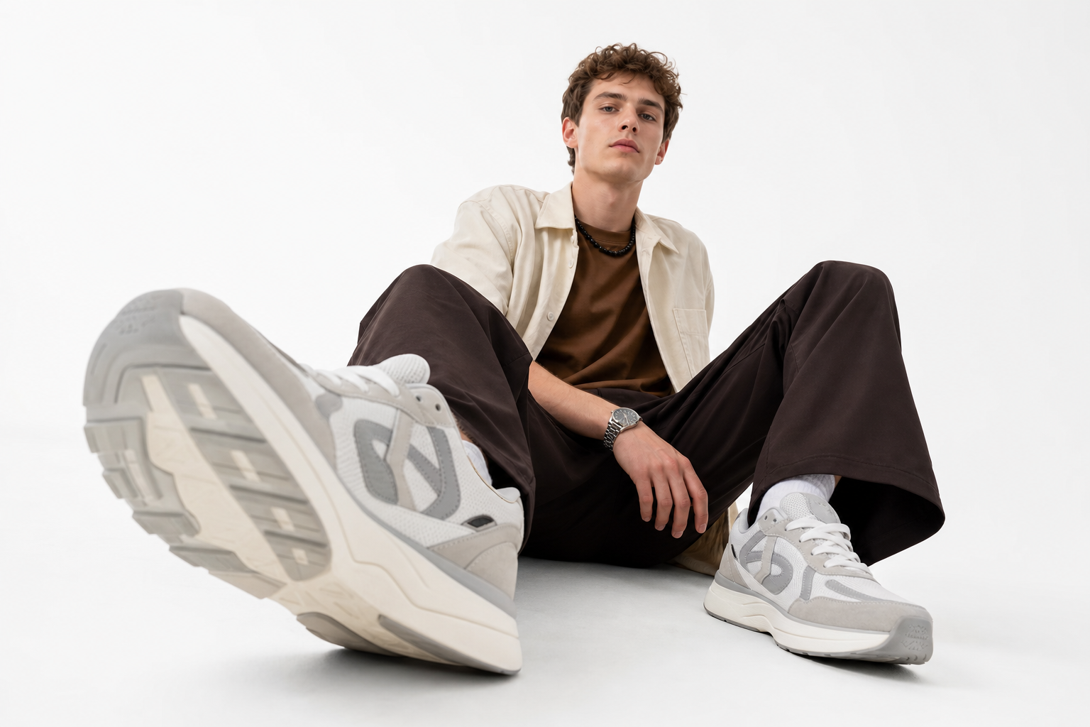 sitting on the floor