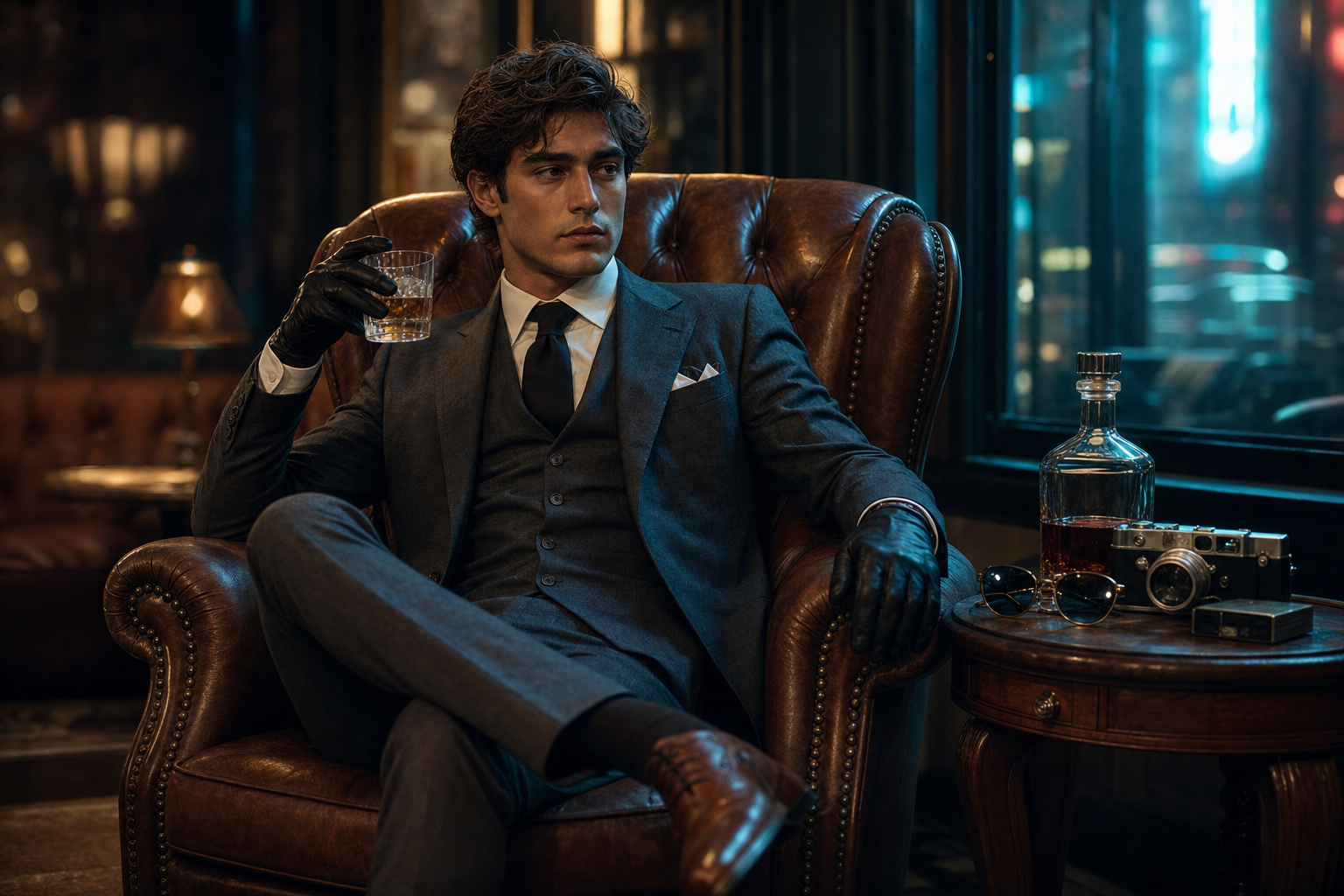 Young man in a charismatic pose