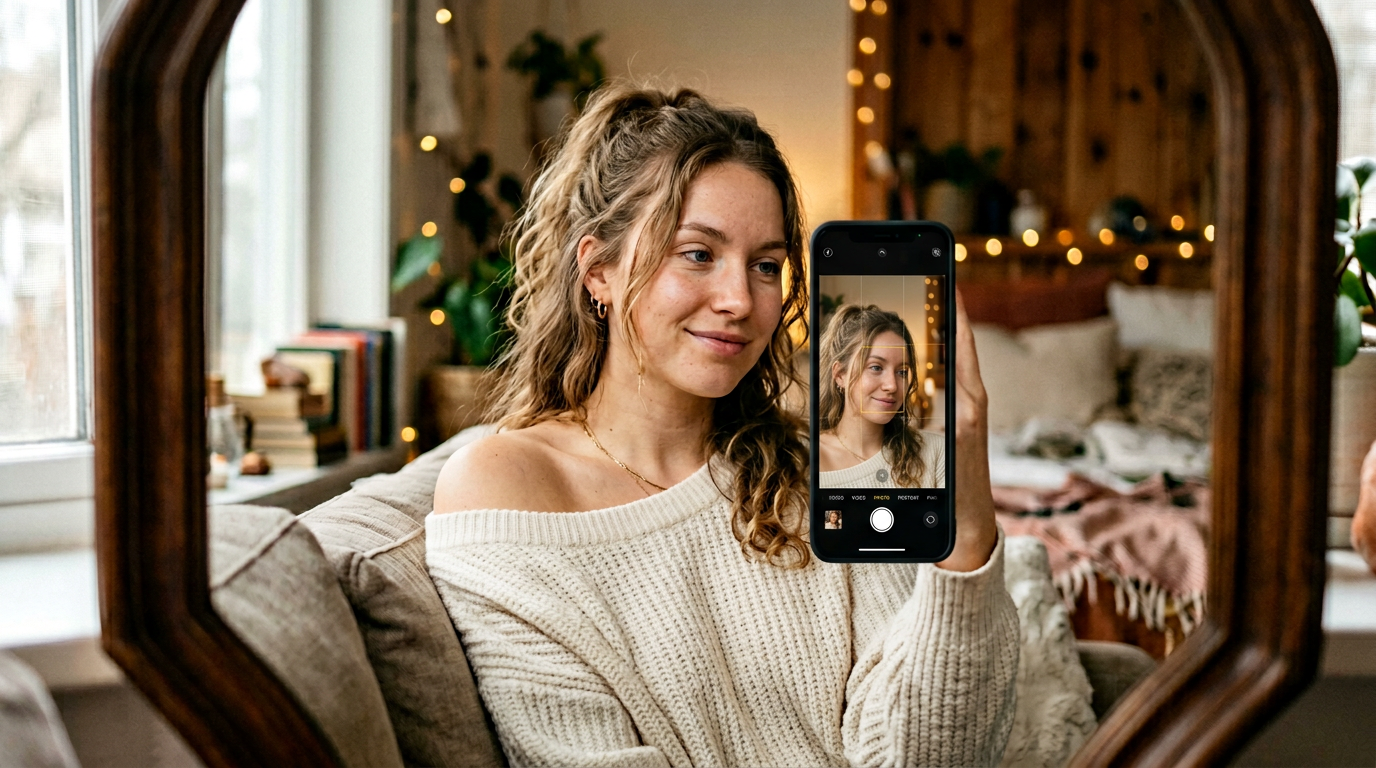Reflections of Relaxation: A Smartphone Selfie