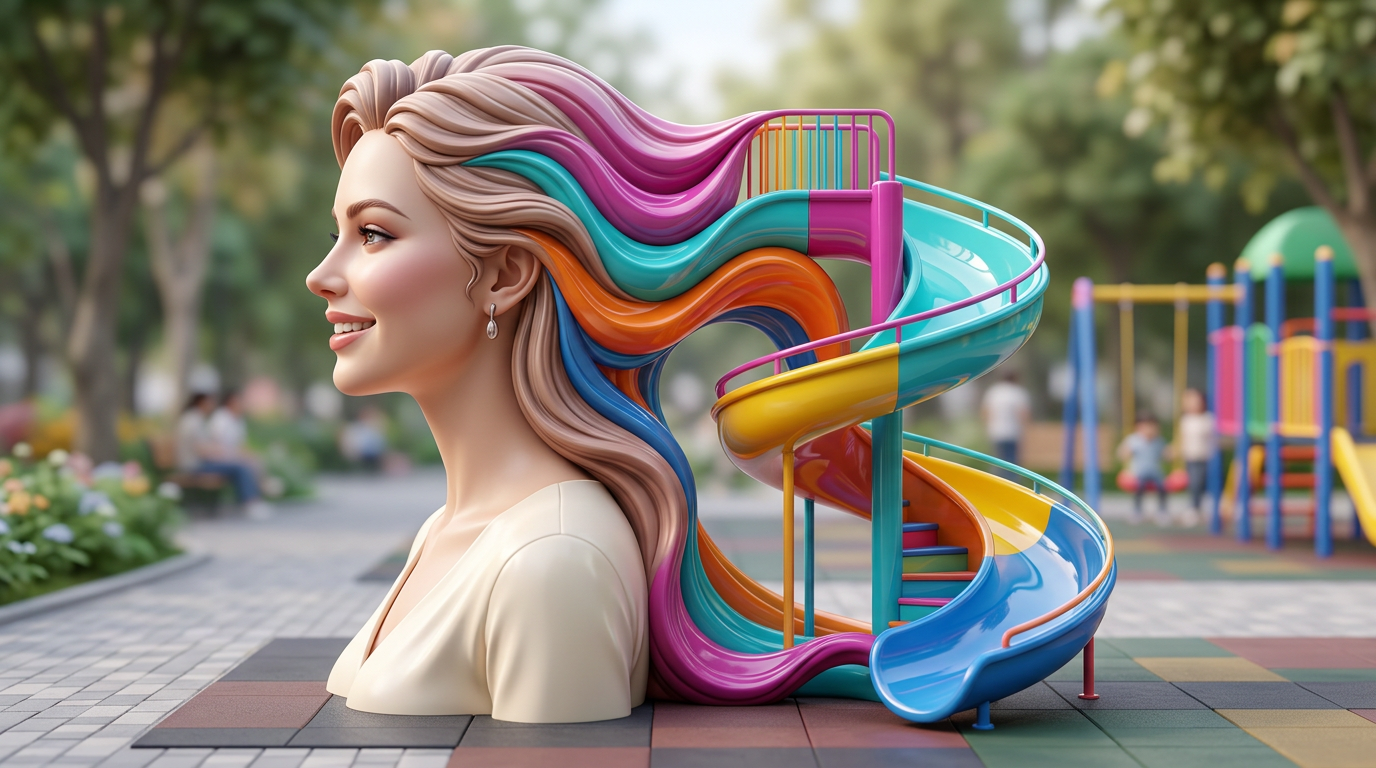 Whimsical Slide: A Surreal Playground in Elegance