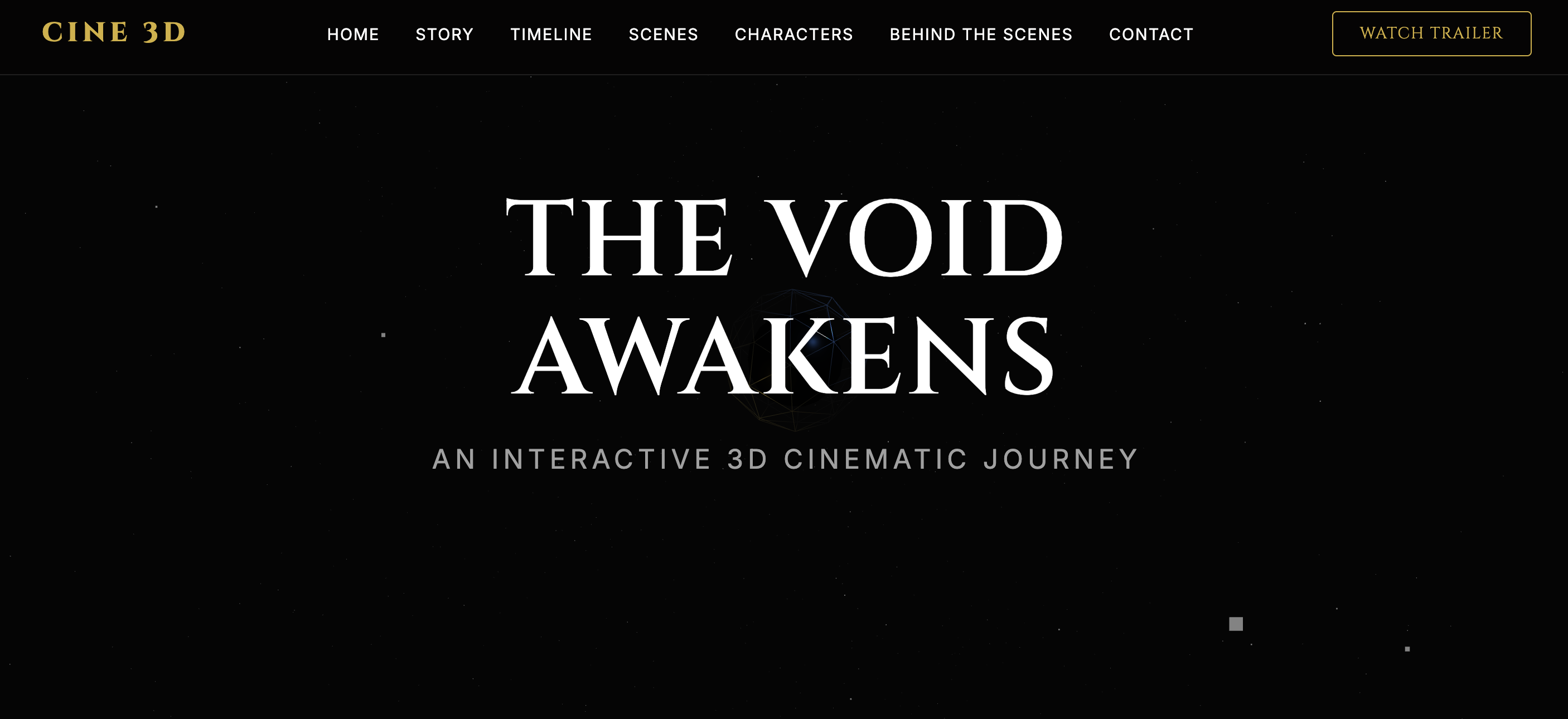 Cinematic 3D Scene with Integrated Short Film and Timeline Control