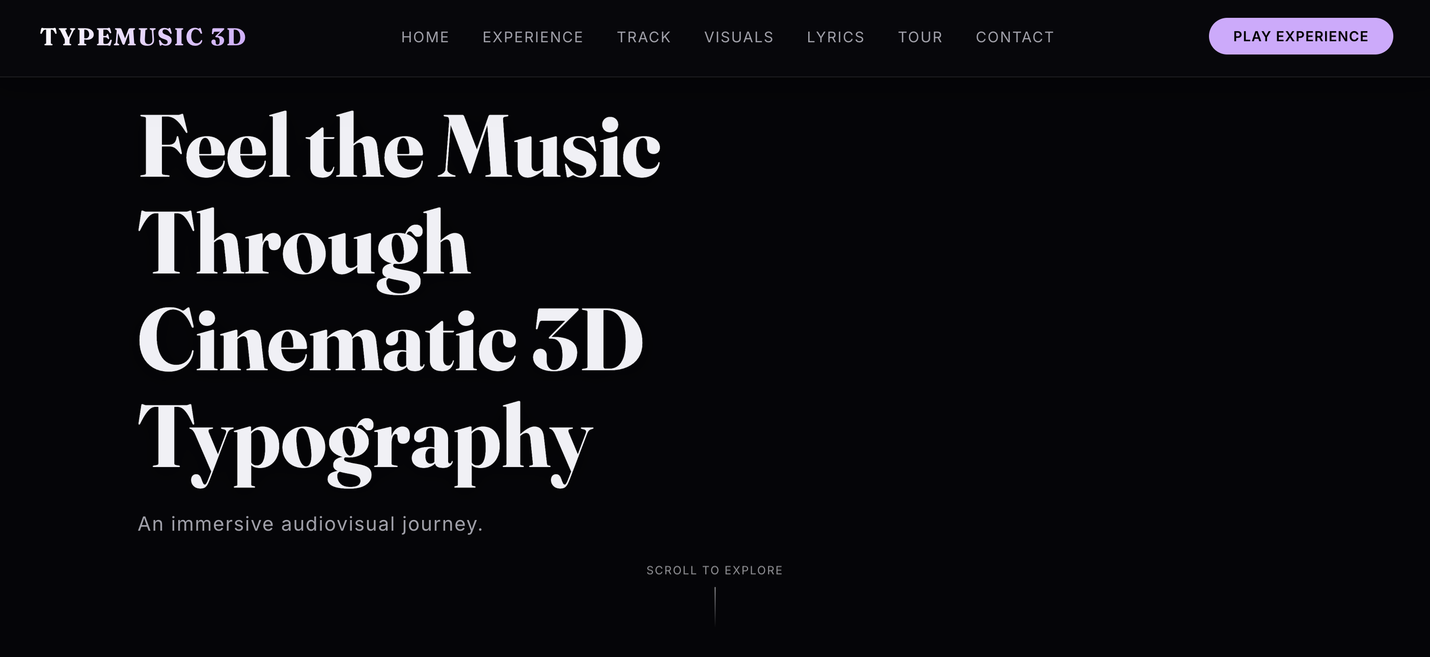 3D Cinematic Typography Show with Background Video and Musical Control