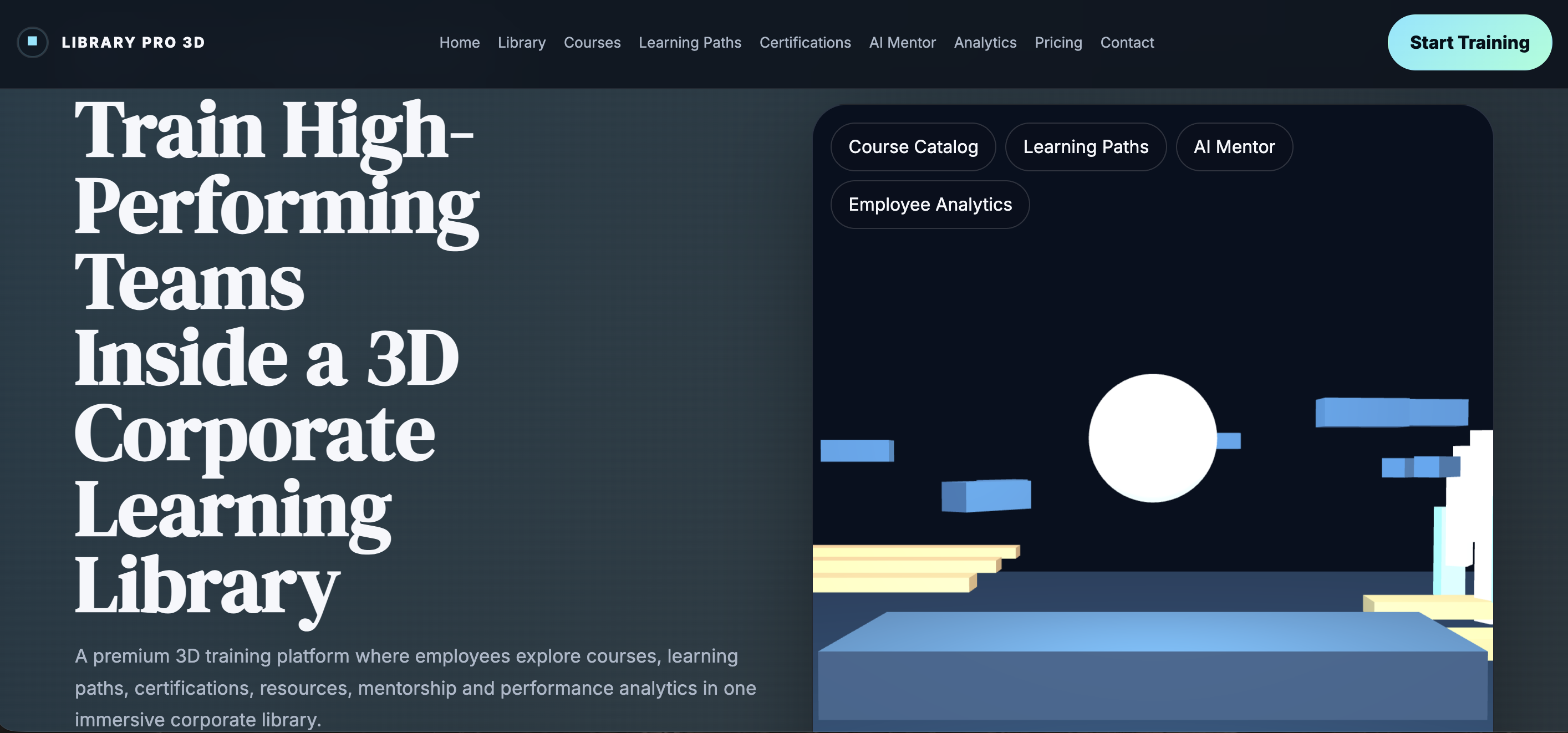 3D Corporate Library — Training and onboarding pro