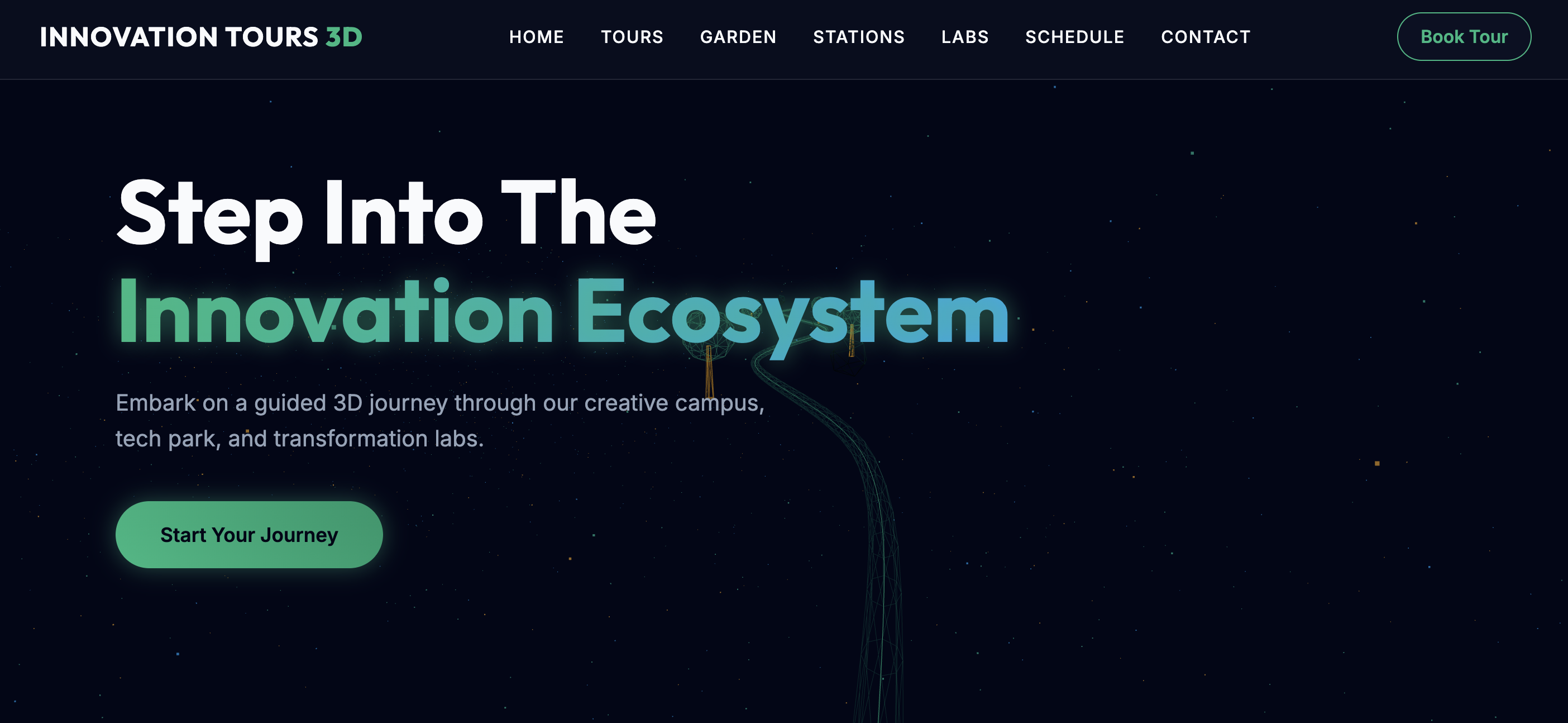 3D Innovation Garden — Guided route showcase