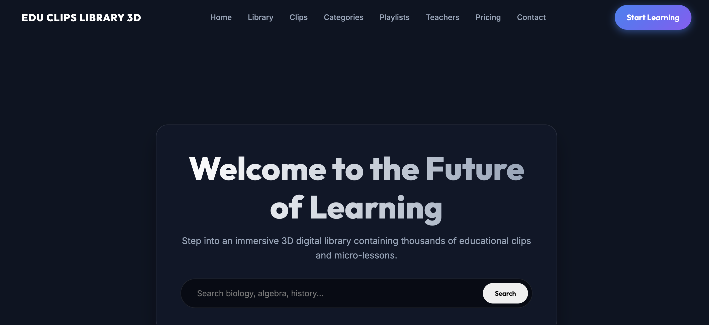 3D Interactive Library Educational Clips