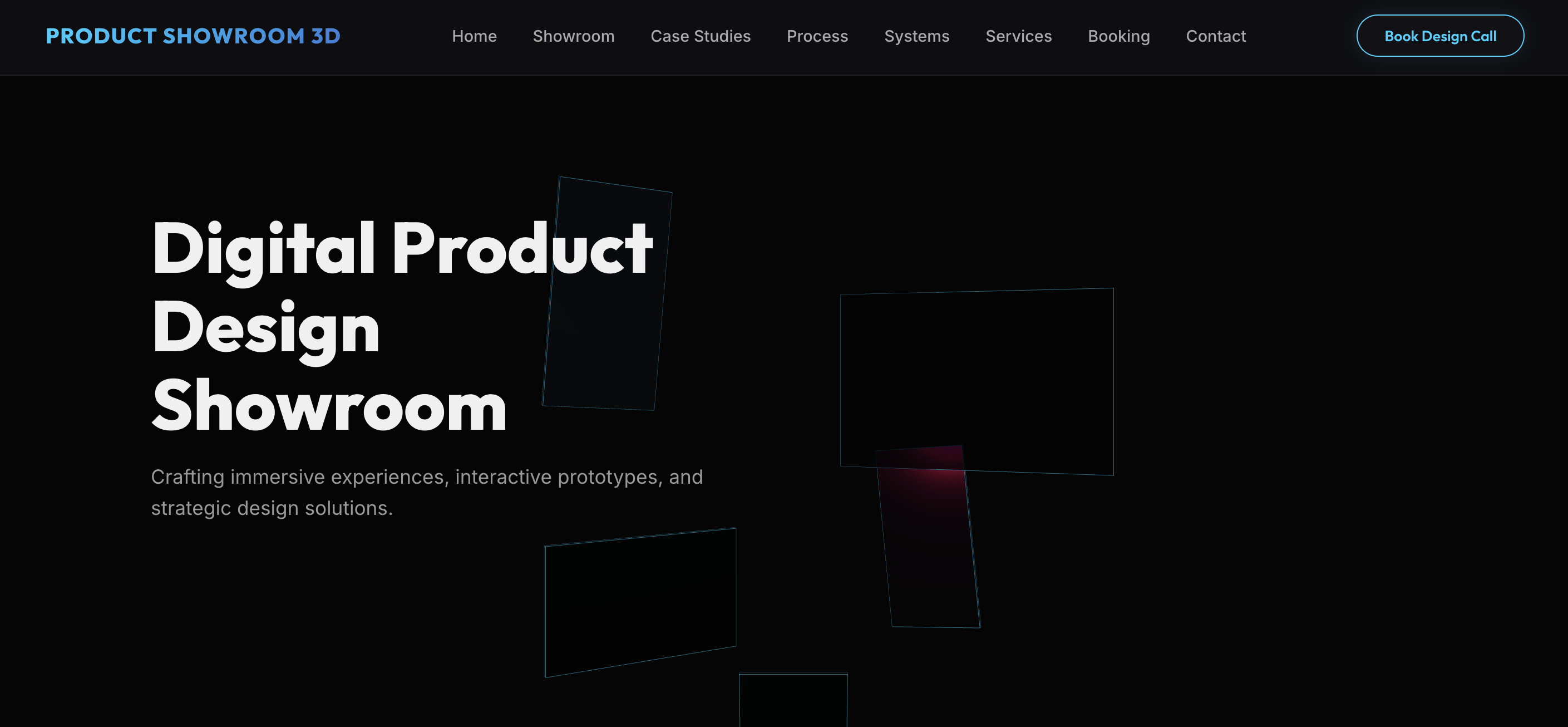 3D Freelance Showroom for Product Designer with Promotional Videos