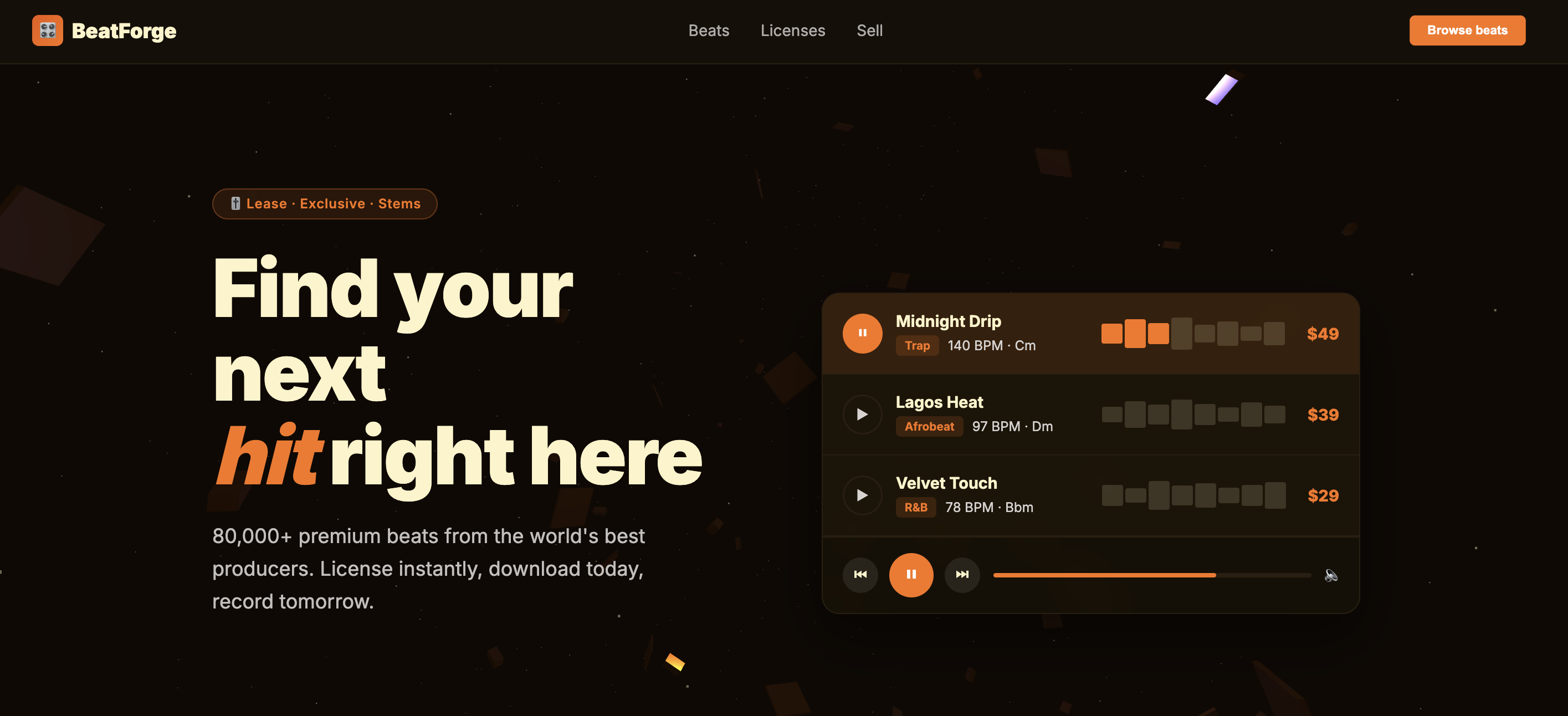 BeatForge — Creator marketplace