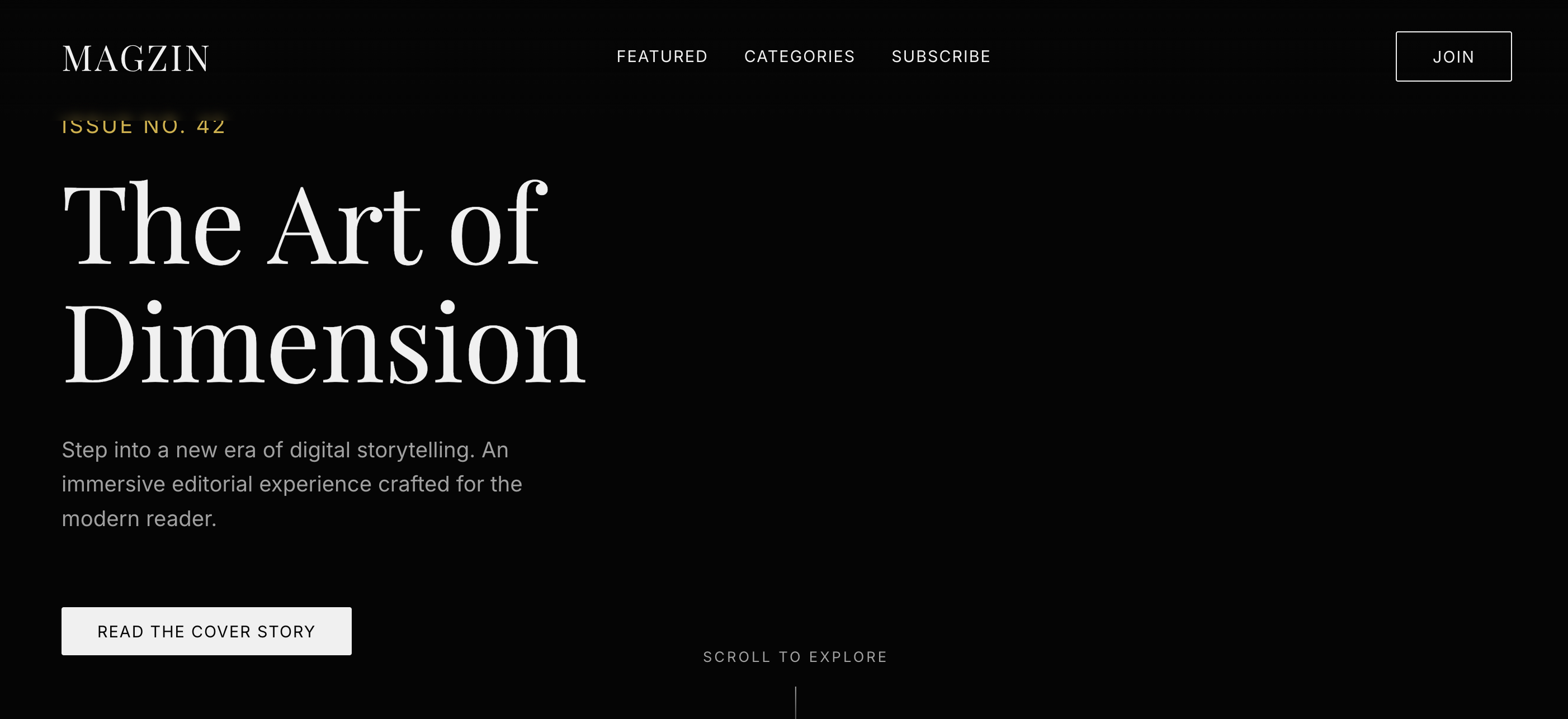 Magzin Clone — Editorial magazine home