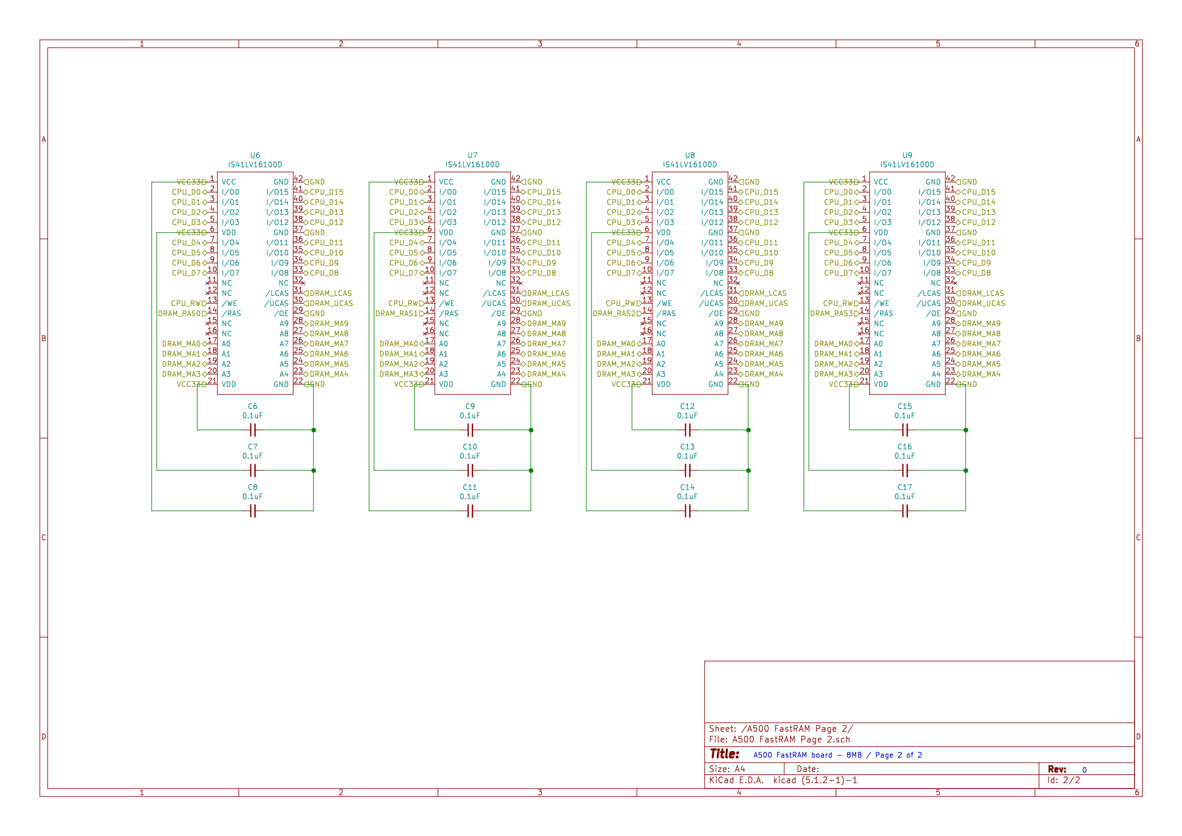 A500 8MB FastRAM Board - Schematic Page 2