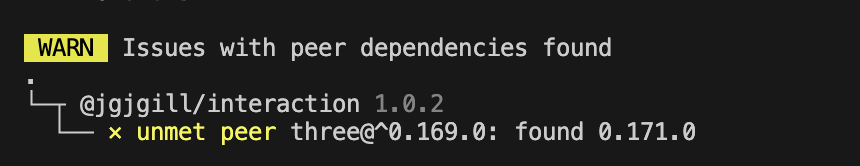 pnpm unmet peer 경고