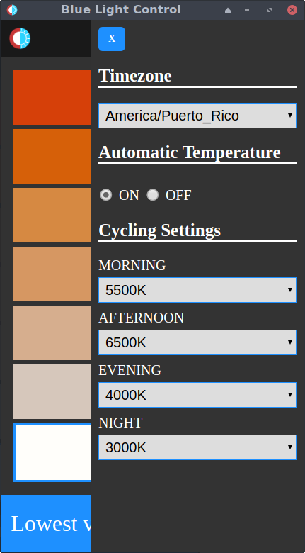 compact settings