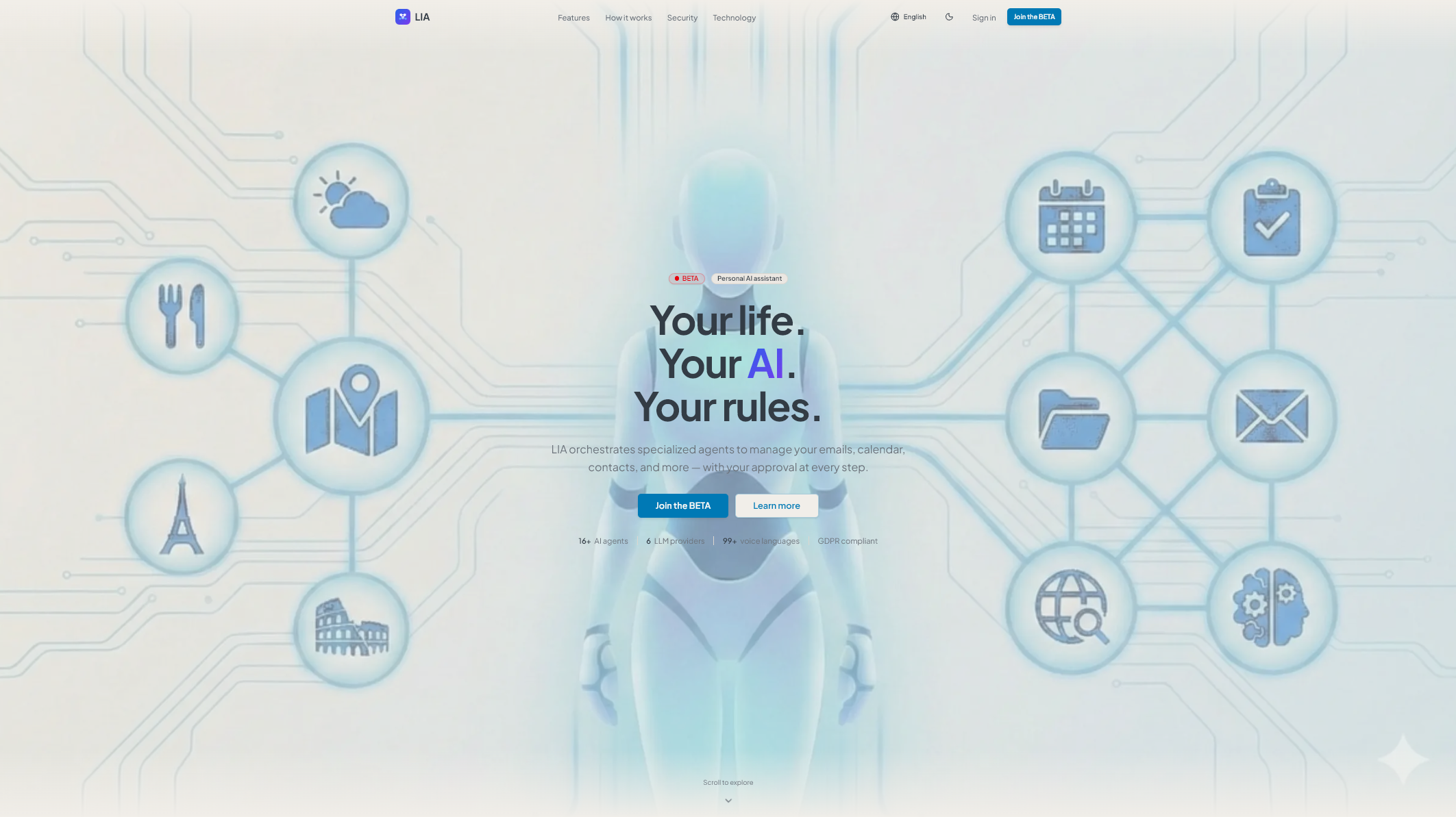 LIA — Your life. Your AI. Your rules.