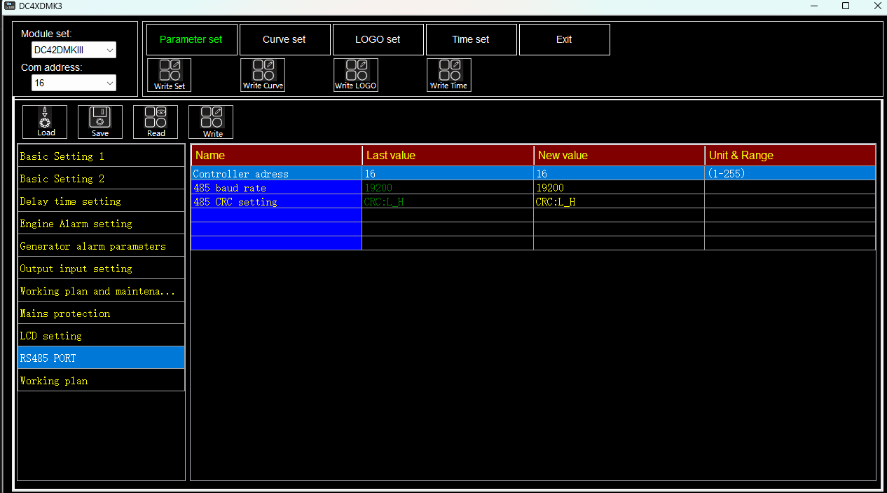 MEBAY Controller Settings