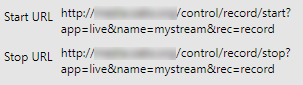 Start And Stop URLs