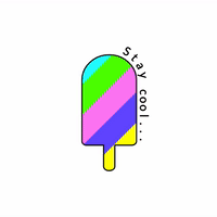 popsicle with "stay cool..." lettering travelling around its path