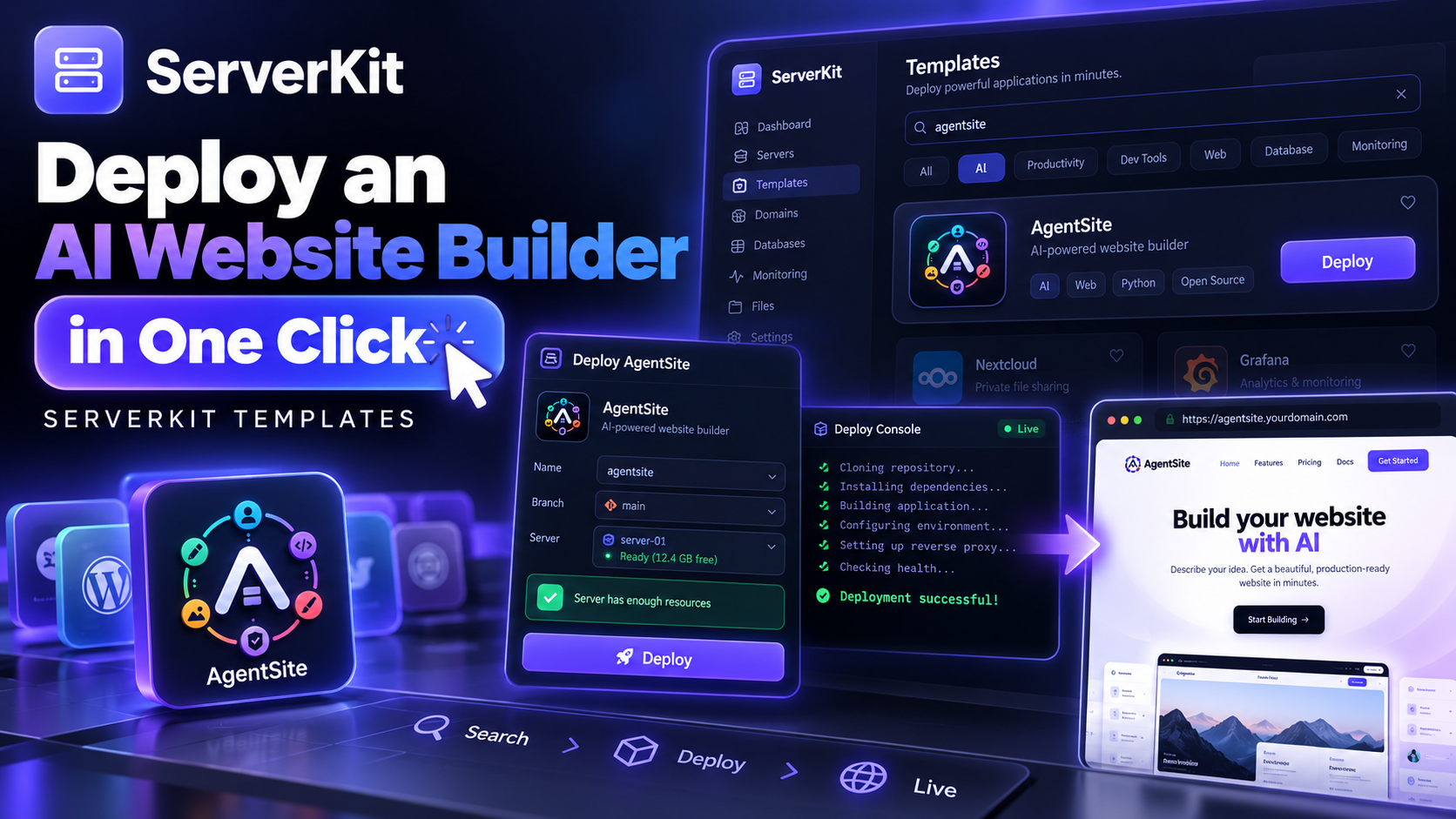 Template to live app
