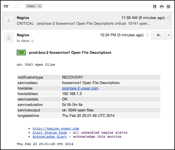 Service Recovery Threaded