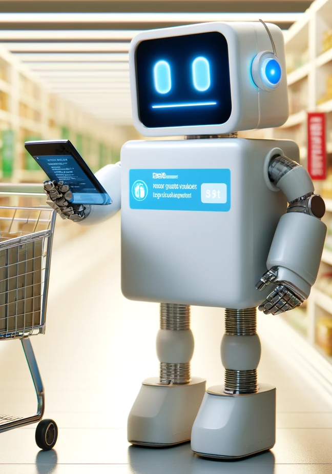 AI Robot in a supermarket