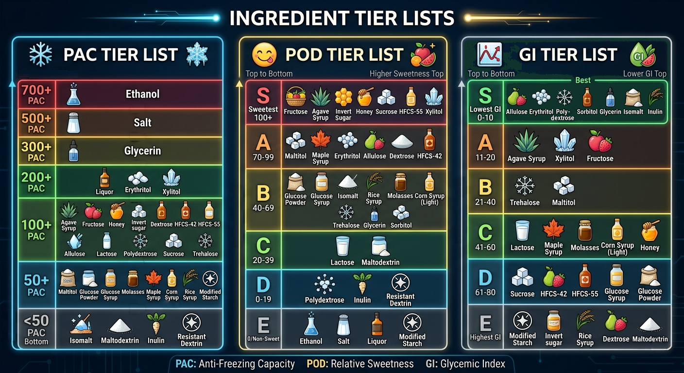 Ingredient Tier Lists: PAC, POD, GI