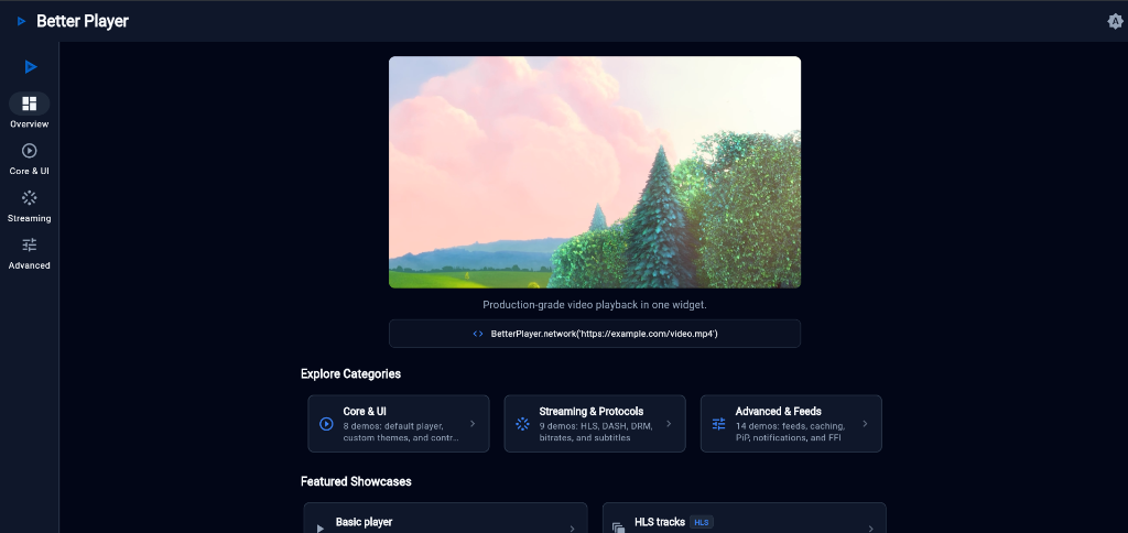 Better Player Web and Desktop Showcase